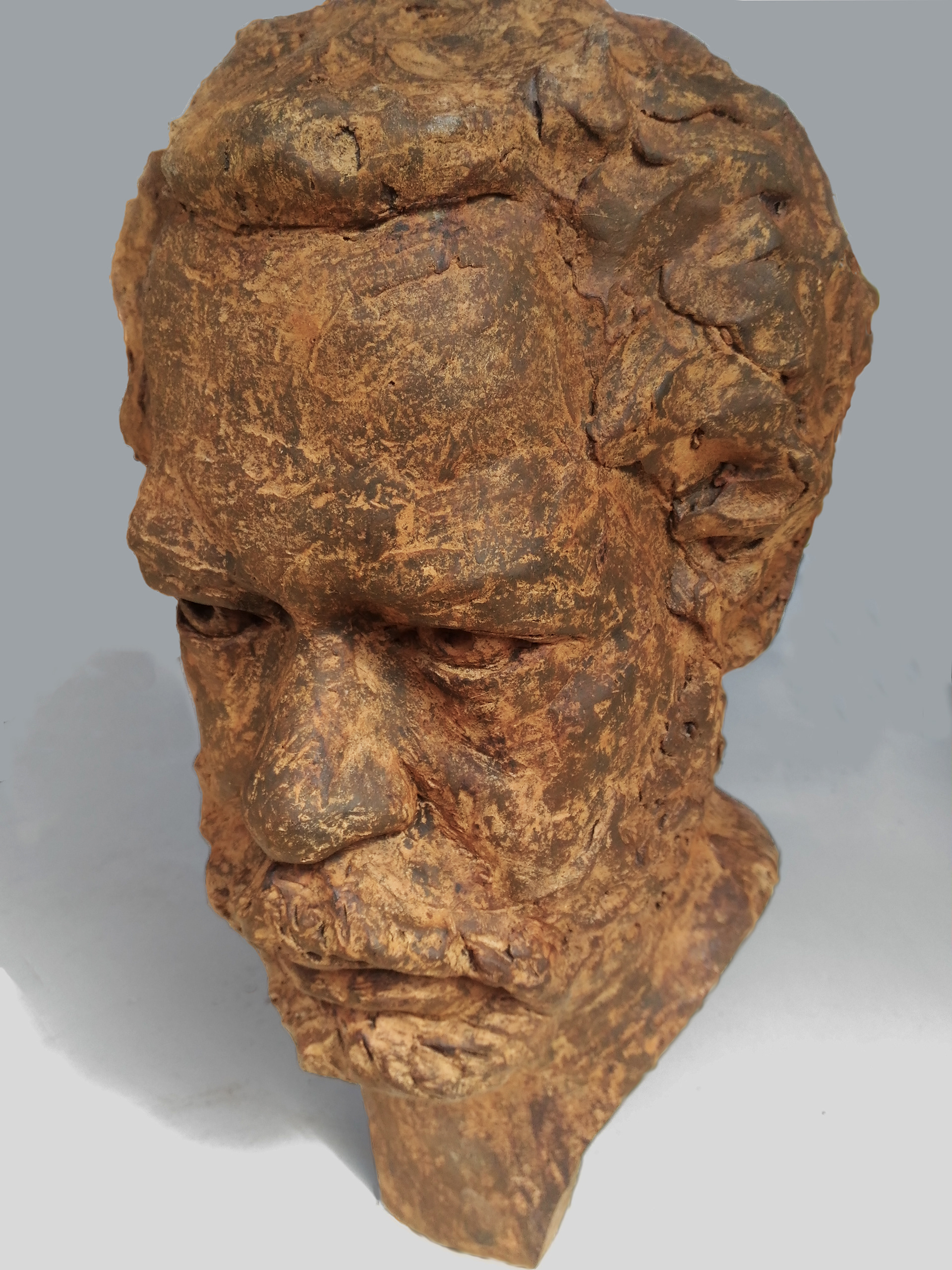 "Self-portrait" 2017. natural size. Polyester resin