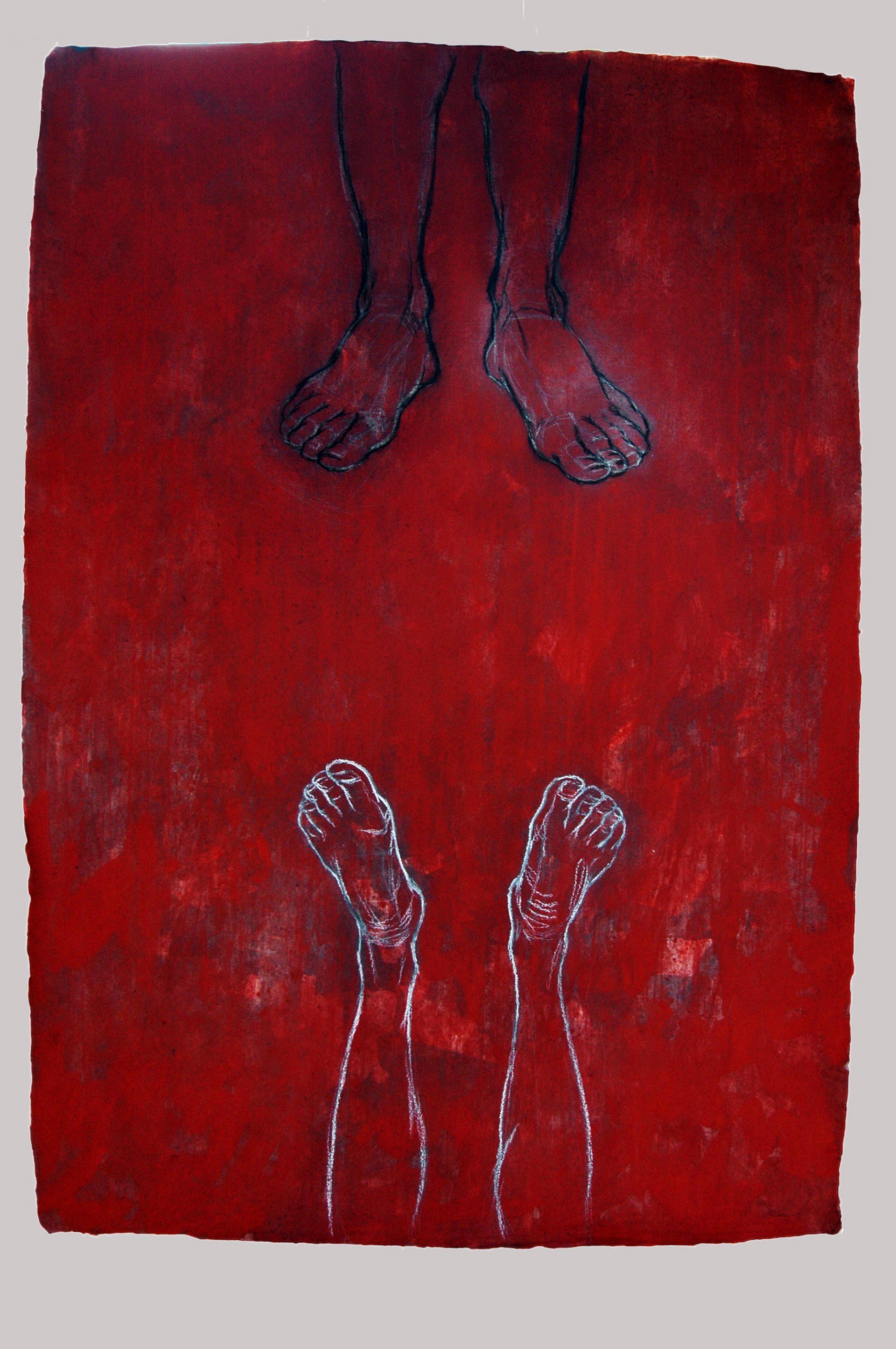 "Mirror" 2013. natural pigment, dry pastel. 130 x 90 cm.