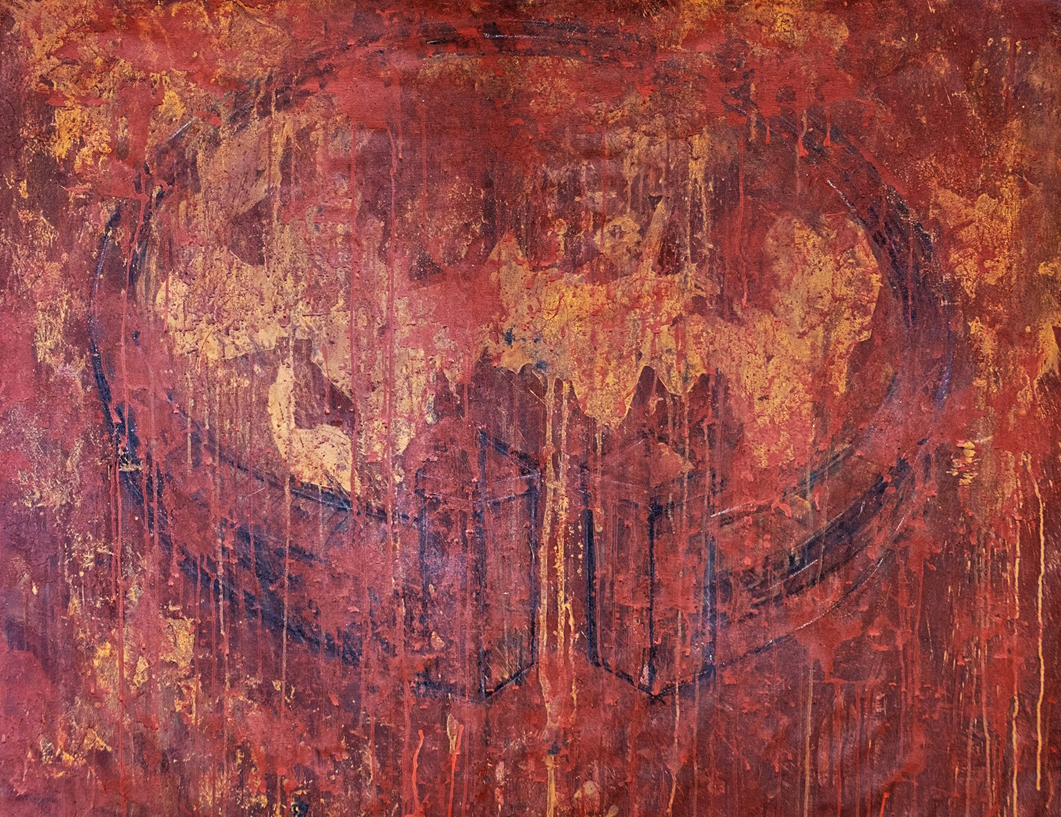 "Brasalete" 2025 natural pigment, dry pastel. 130 x 100 cm.