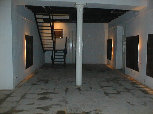 Partial view from the exhibition "El dolor de la Existencia" 1999.metal. installation.