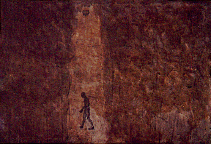 "Voz interior" 1998. water color, oxide and pencil. 55 x 75 cm