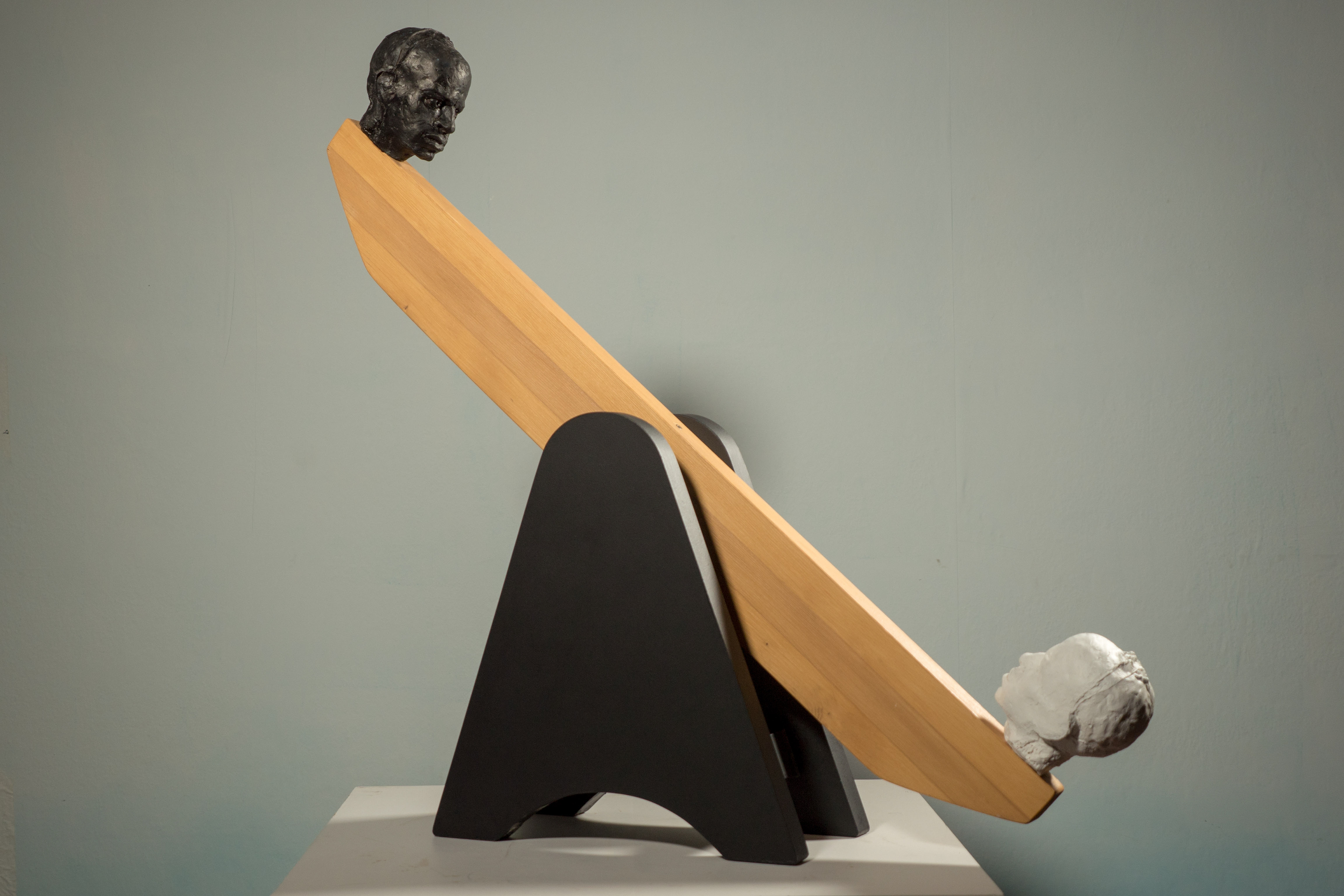 "Horizonte III" 2018, wood, polyester and acrylic resin. 60 x 120 x 50 cm