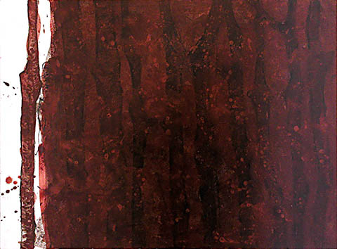 "Rideaux" 2002. natural pigment, pencil. 100 x 70