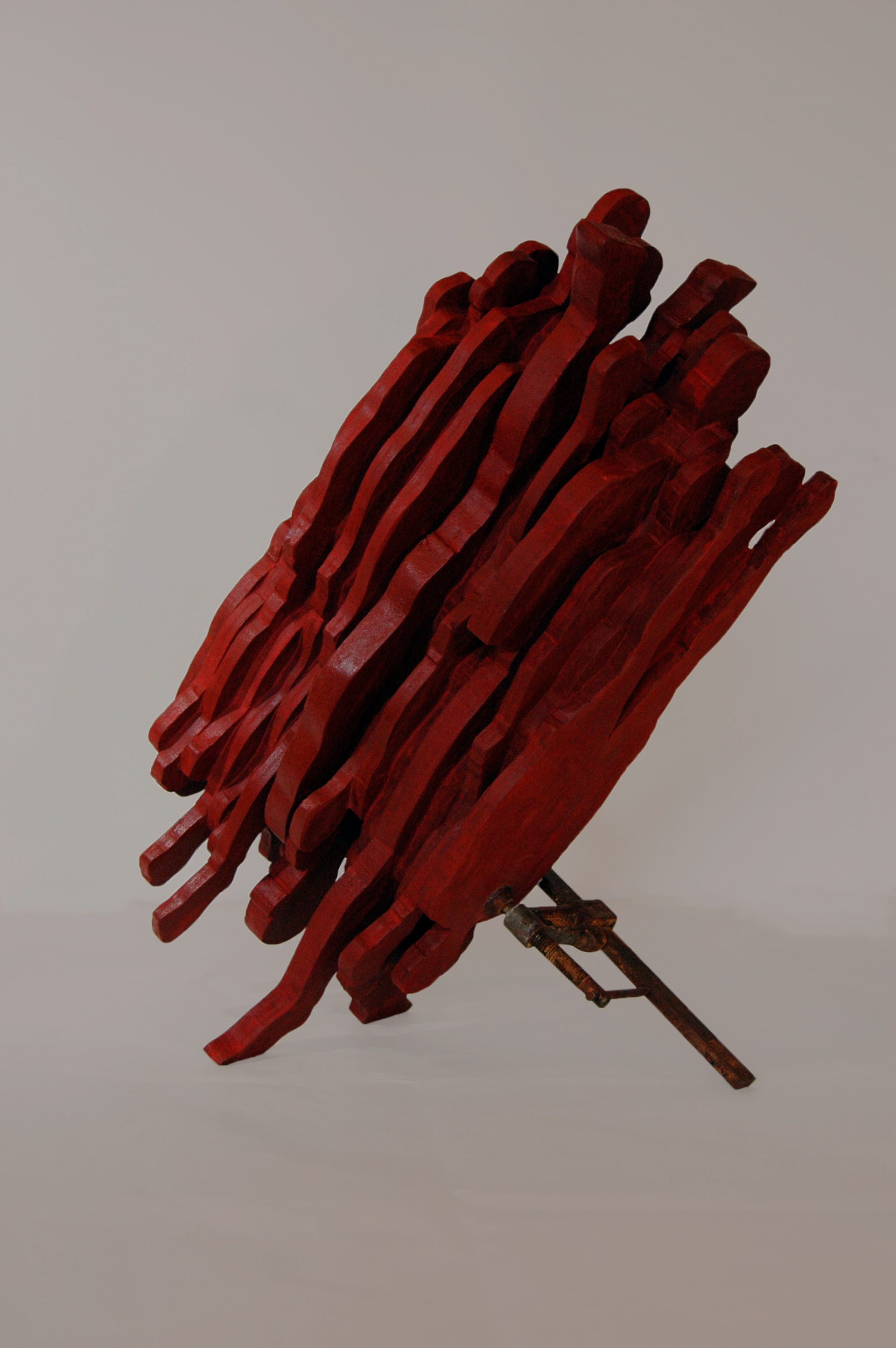 "In-visible reality" 2015. wood and metal. 50 x 60 x 30 cm.