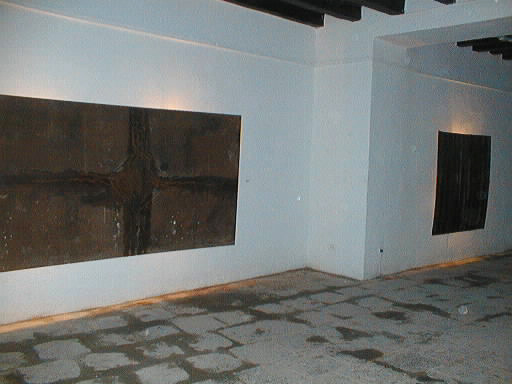 Partial view from the exhibition "El dolor de la Existencia" 1999.metal. installation.