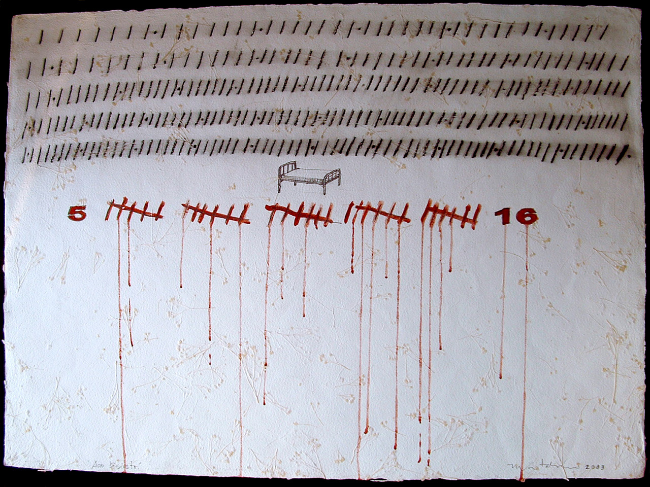 "Año bisiesto II" 2001. dry  pastel. 100 x 70 cm