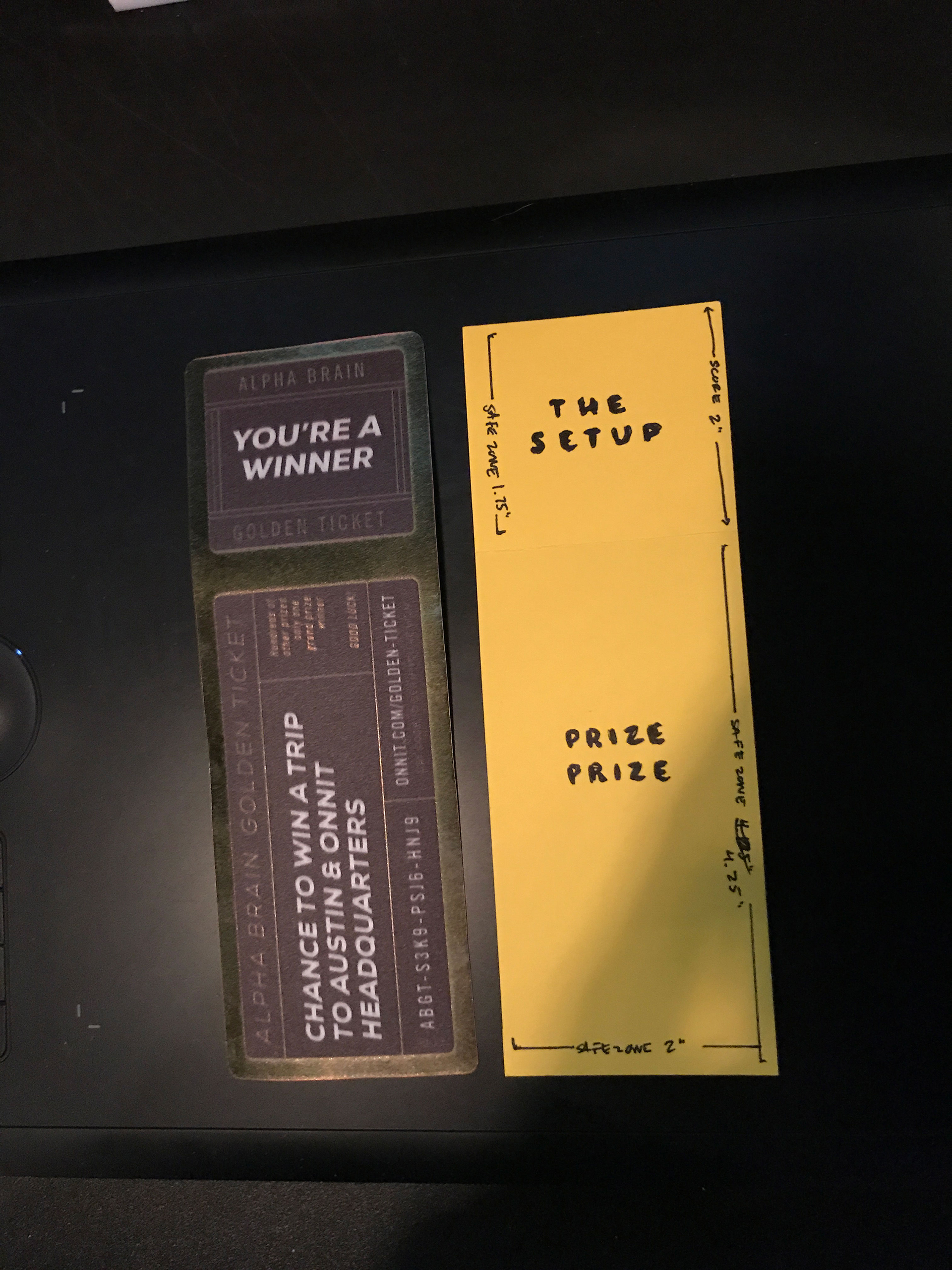 (left) first print sample with a substrate we did not end with. (right) my cut and measured specimen.