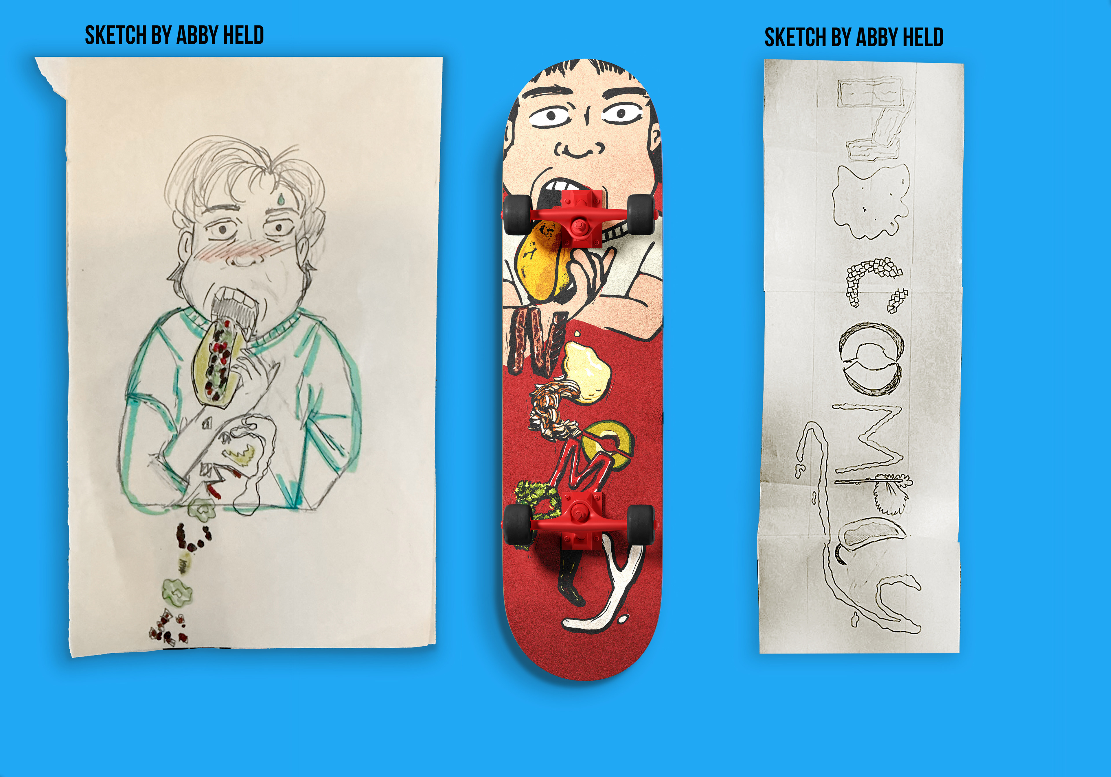 "Messy Eater" originated from a pencil drawing from my niece, and later finished in Photoshop.