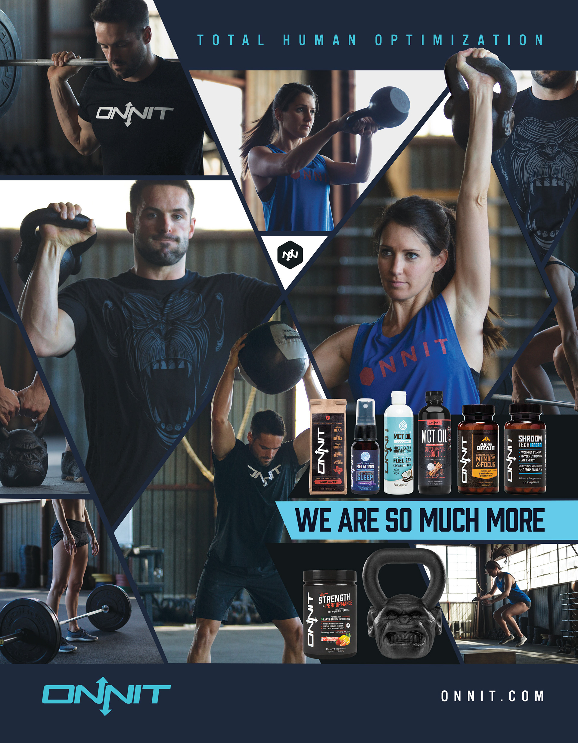 A magazine ad focused more on people rather than the logo, and the products.