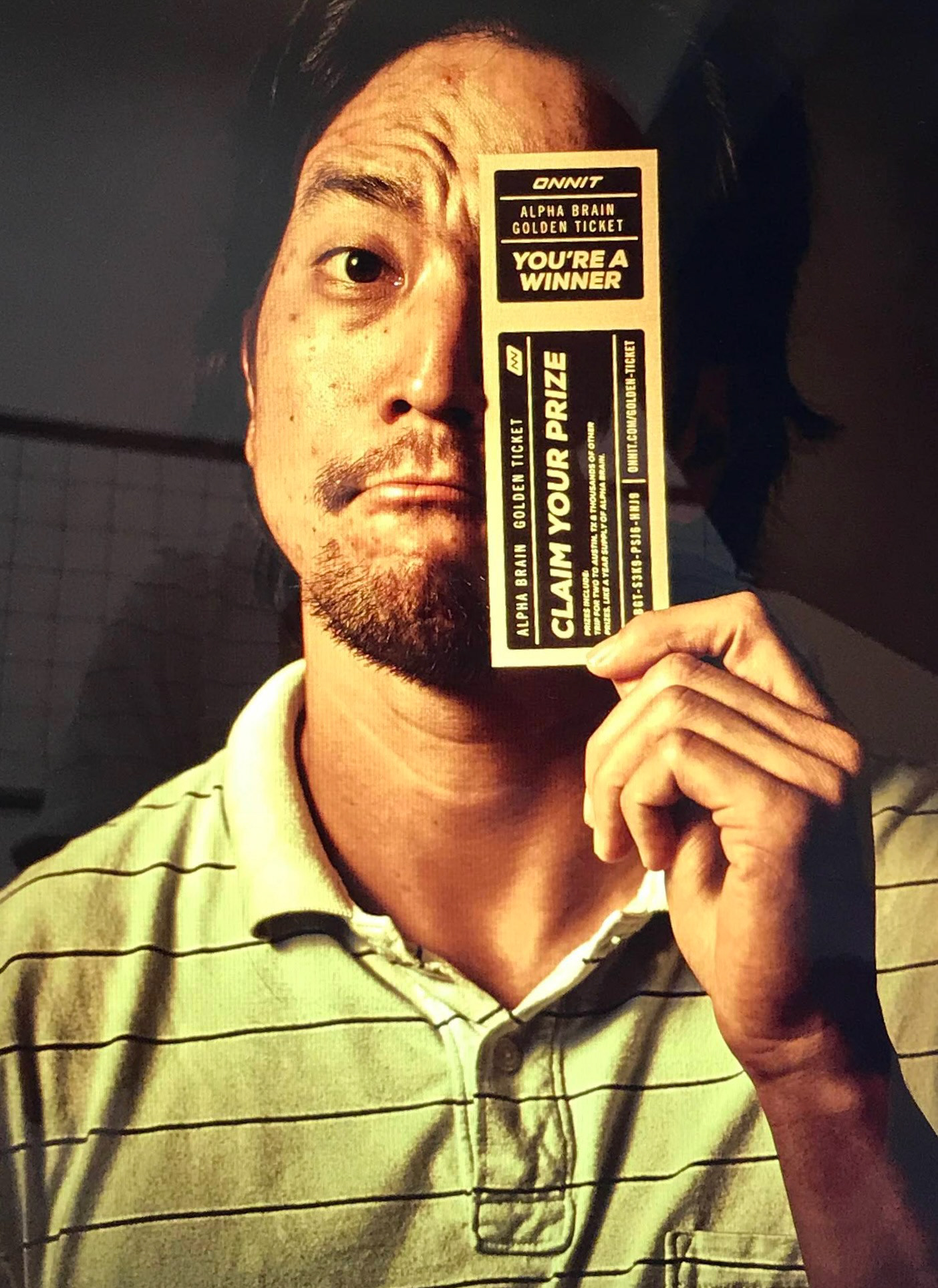 me at the photoshoot acting as a stand-in