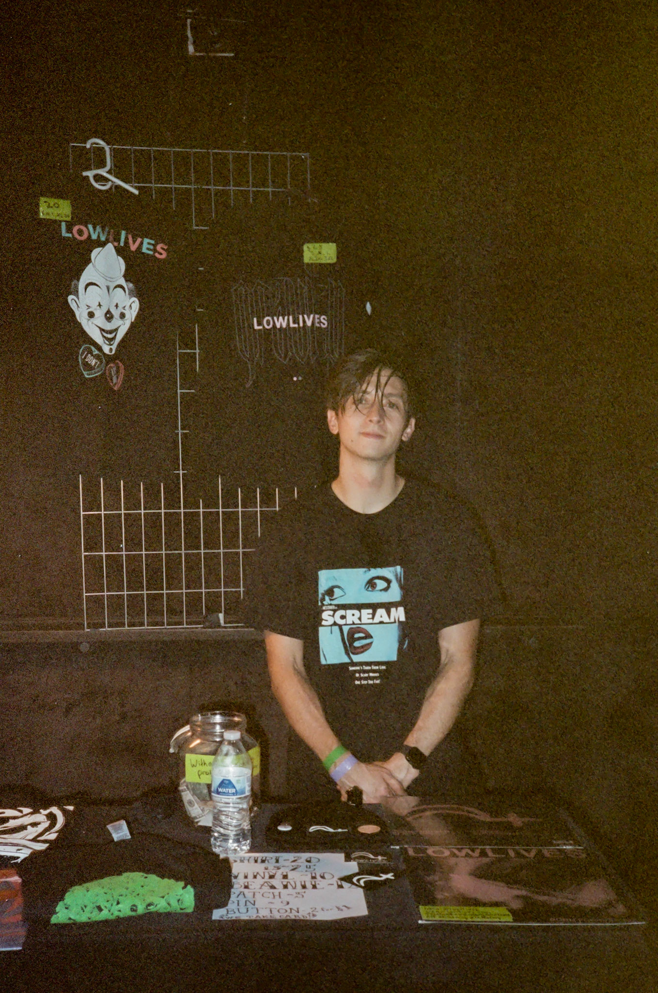 Tim at the merch table in LA