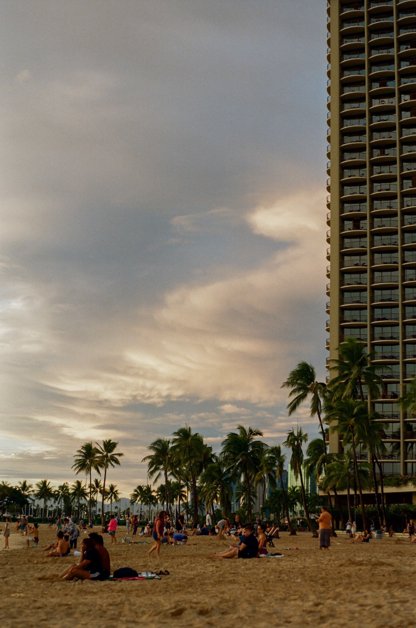 On the beach in Waikiki, Hawaii - Dec. 2021