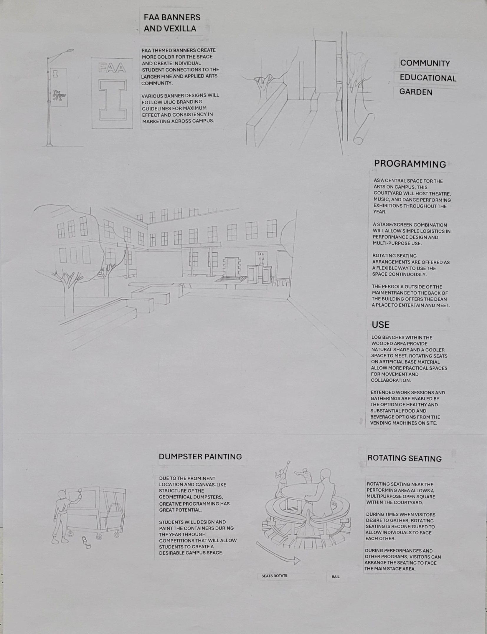 Uncolored final prints of storyboard