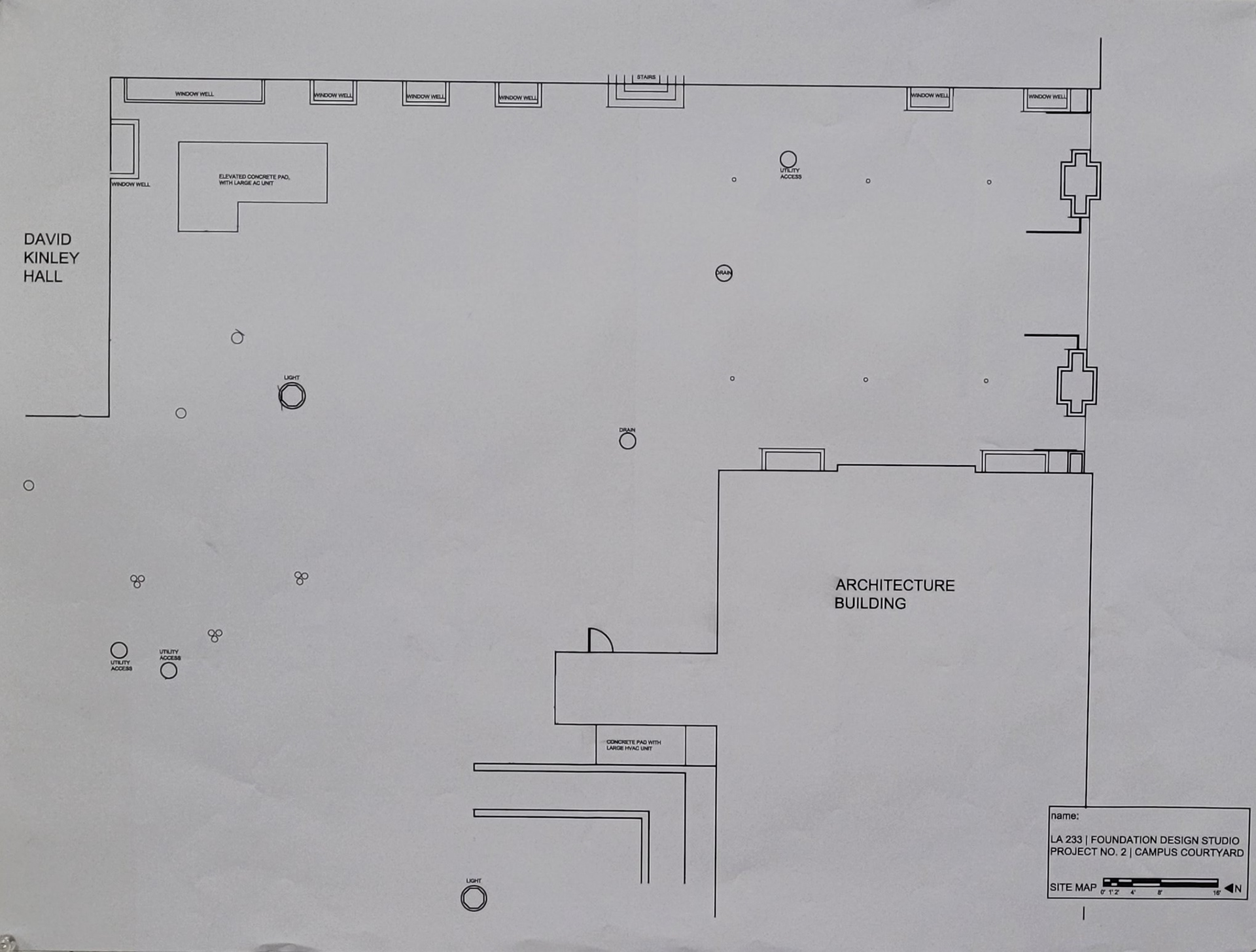 Base plan for courtyard masterplan