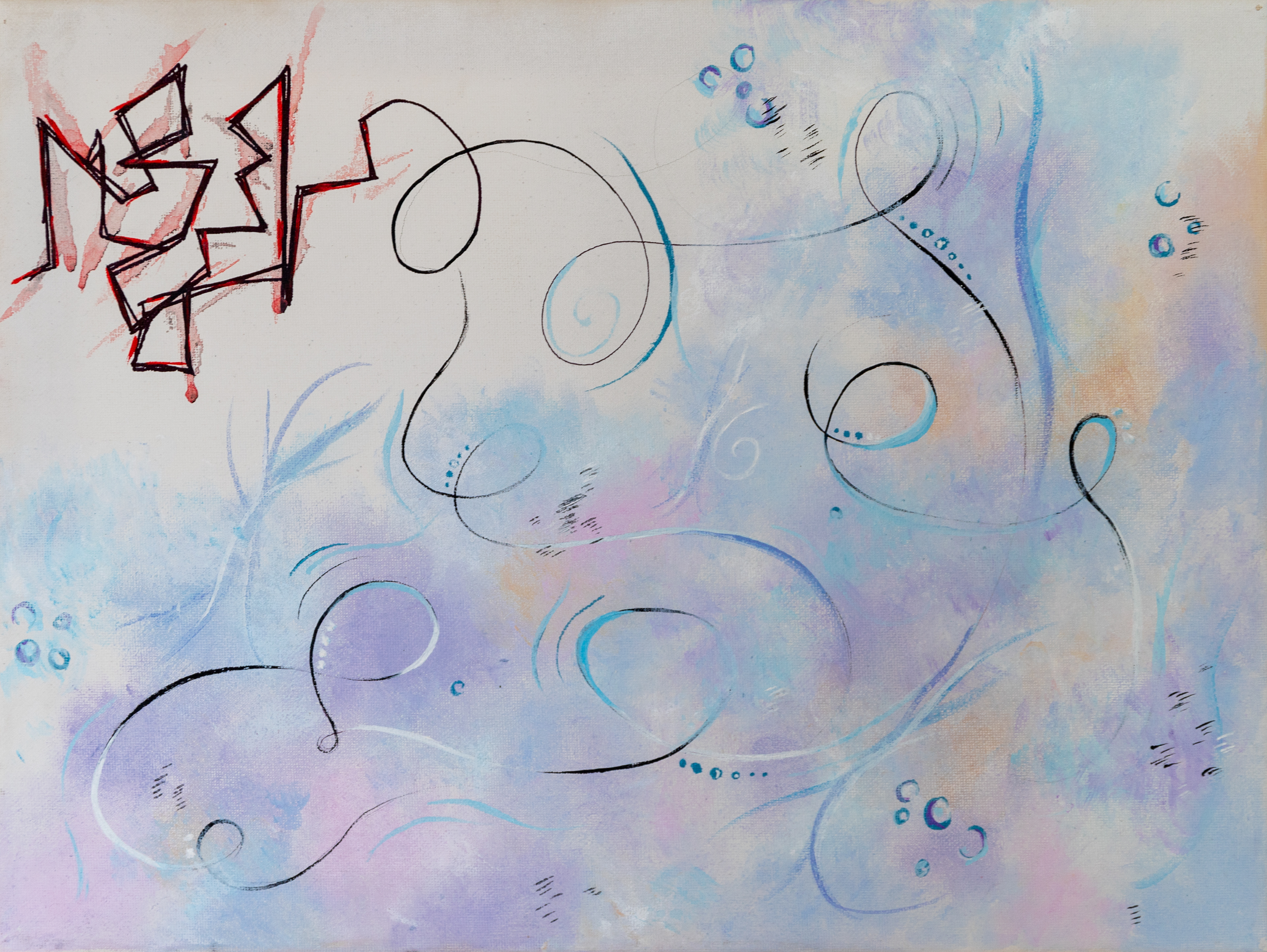 Pirouette, 12x18in acrylic on canvas (2022)