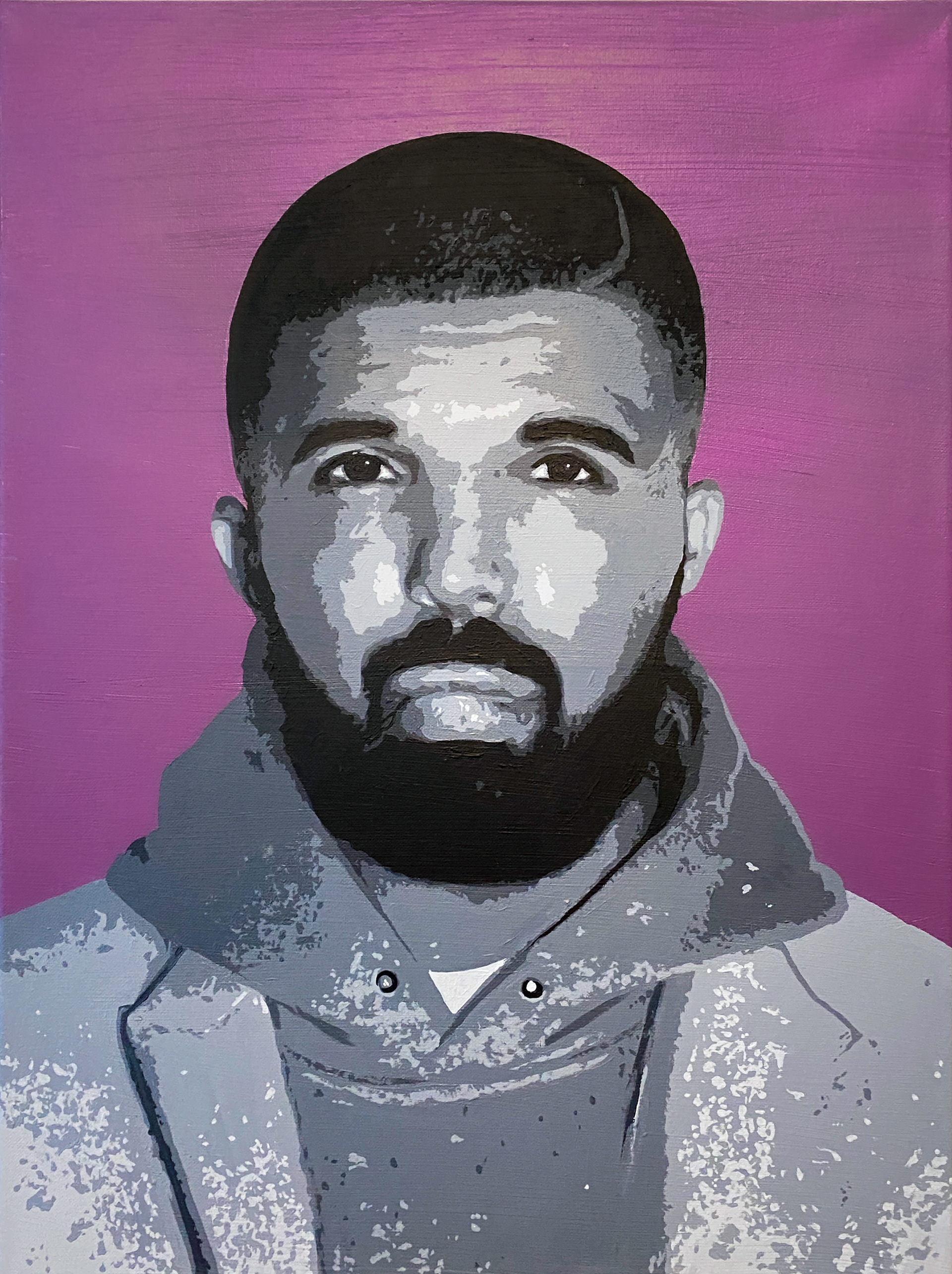 Drake, 18x24in acrylic on canvas (2020)