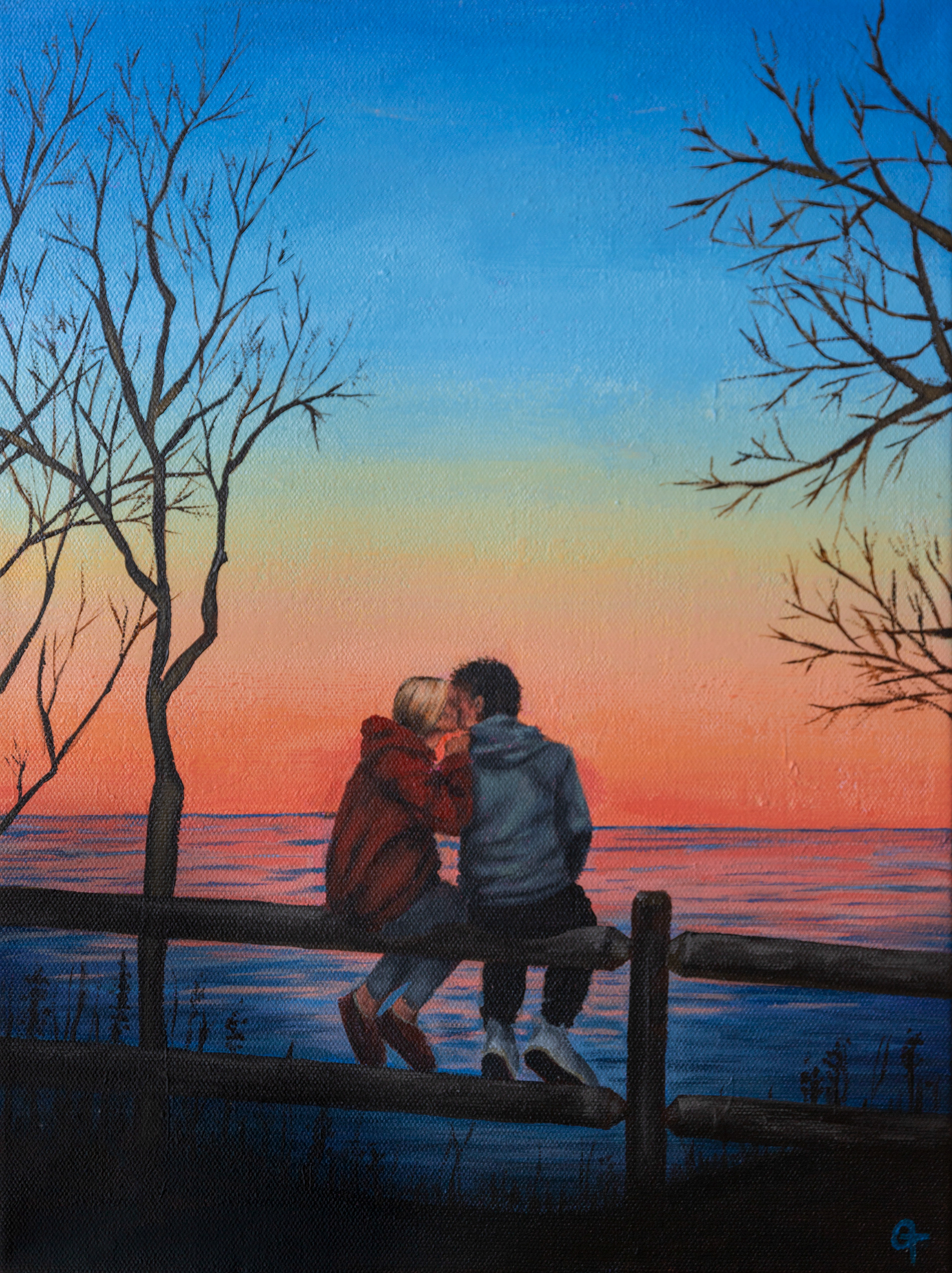 Emily & Tate, 12x1in acrylic on canvas (2023)