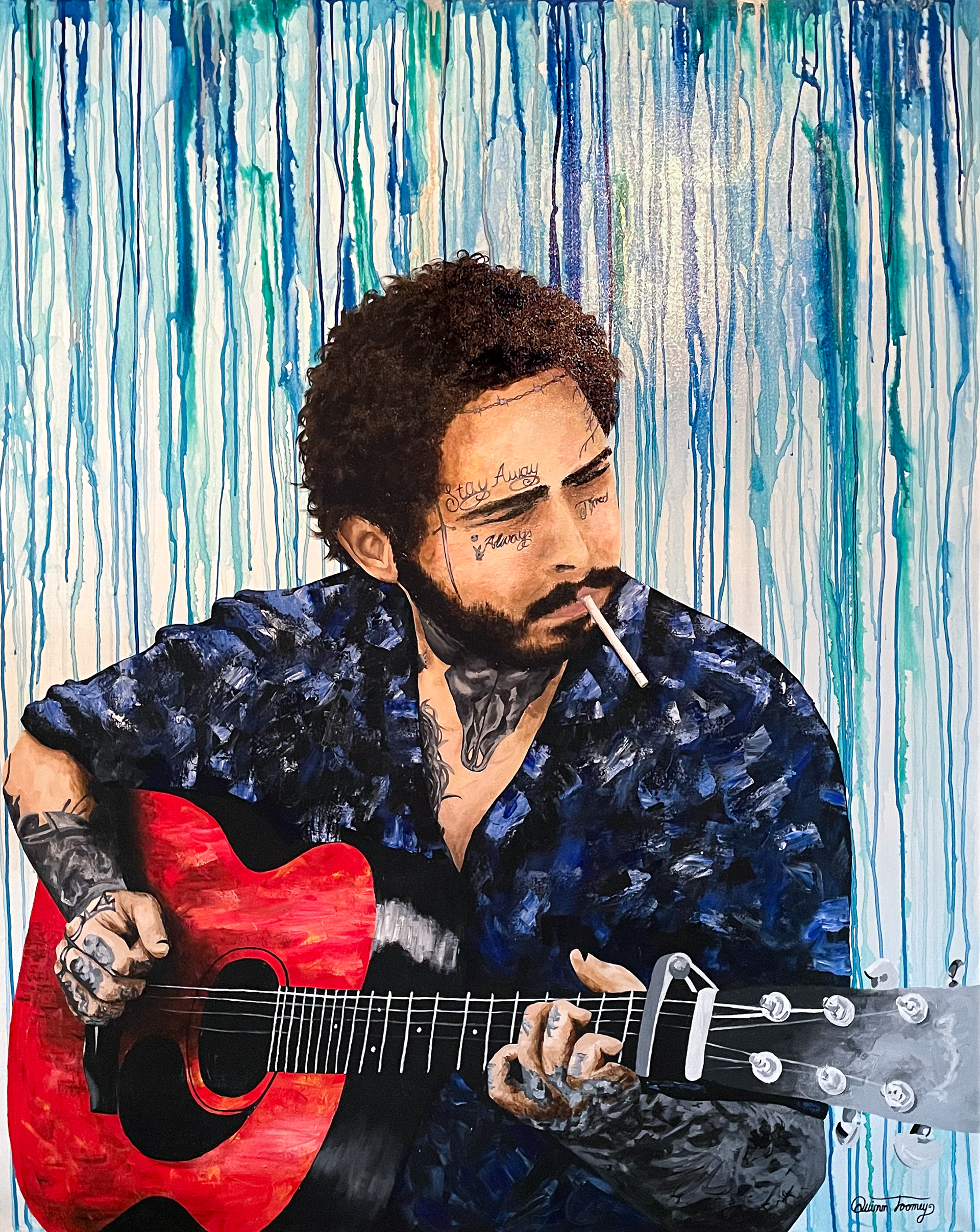 Post Malone, 48x60in acrylic on canvas (2021)
