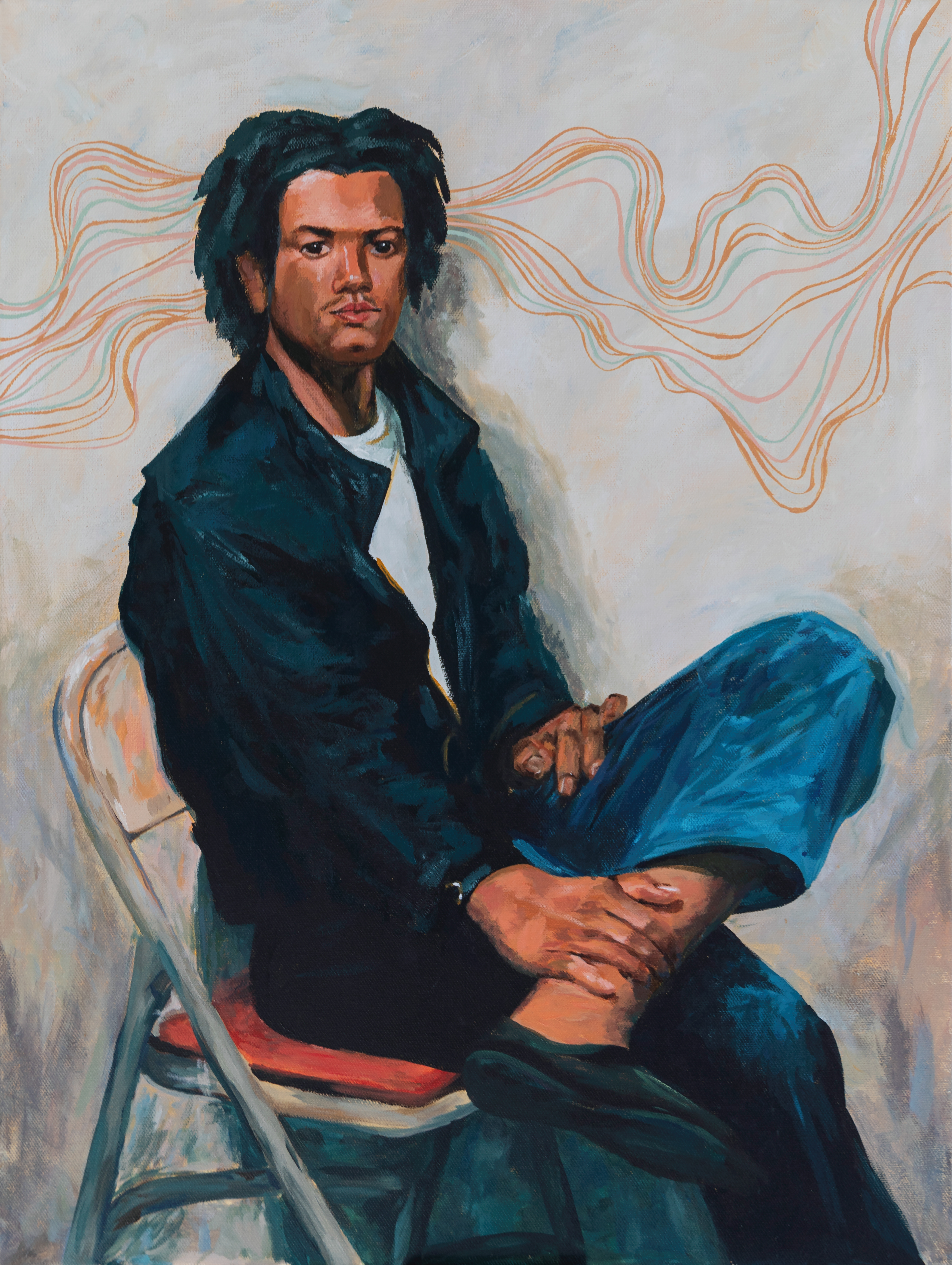 Mastercopy of Rodney by Samuel Adoquei, 18x24in acrylic on canvas (2022)