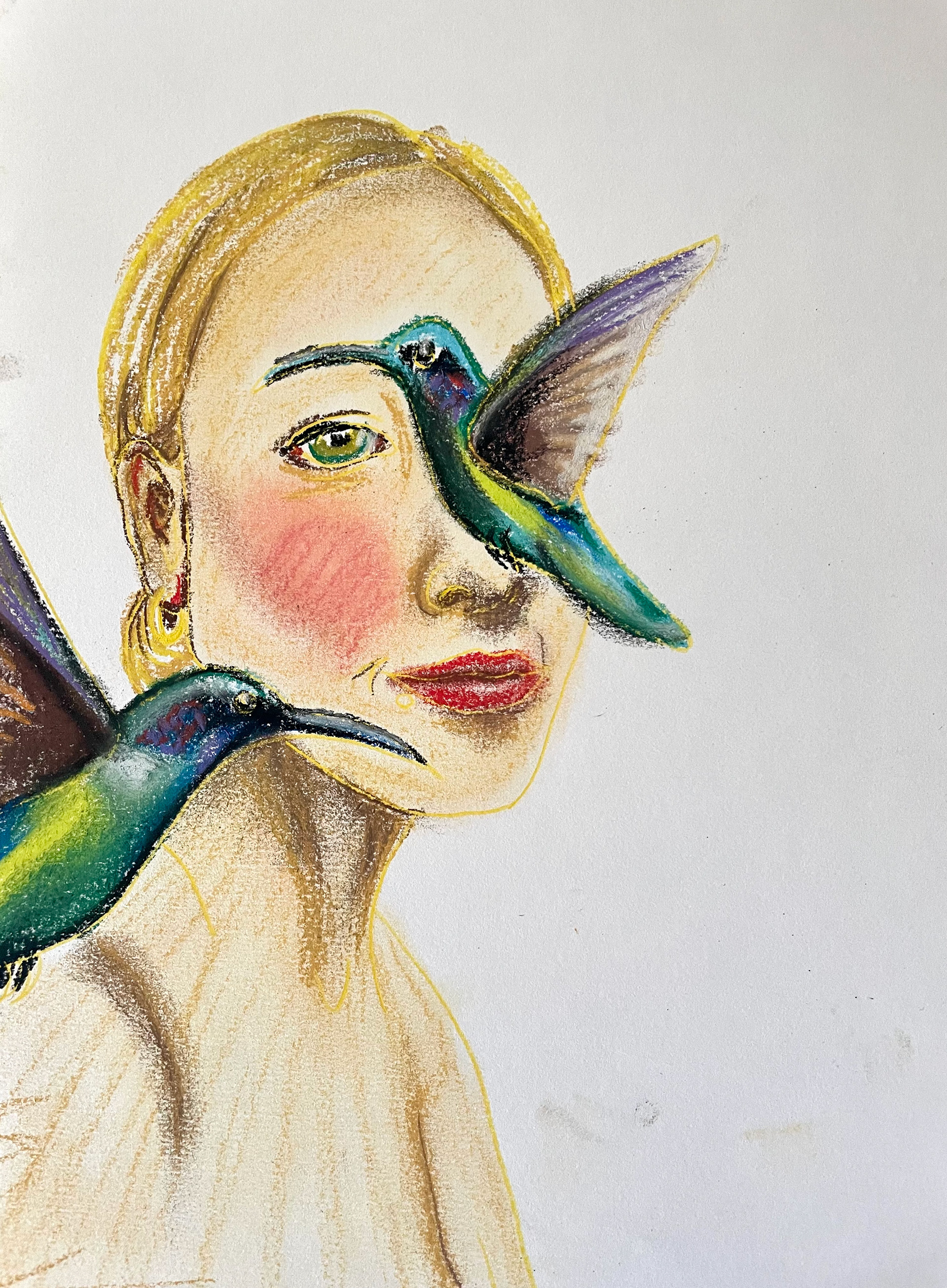 Pastellkreide auf Papier, 2024