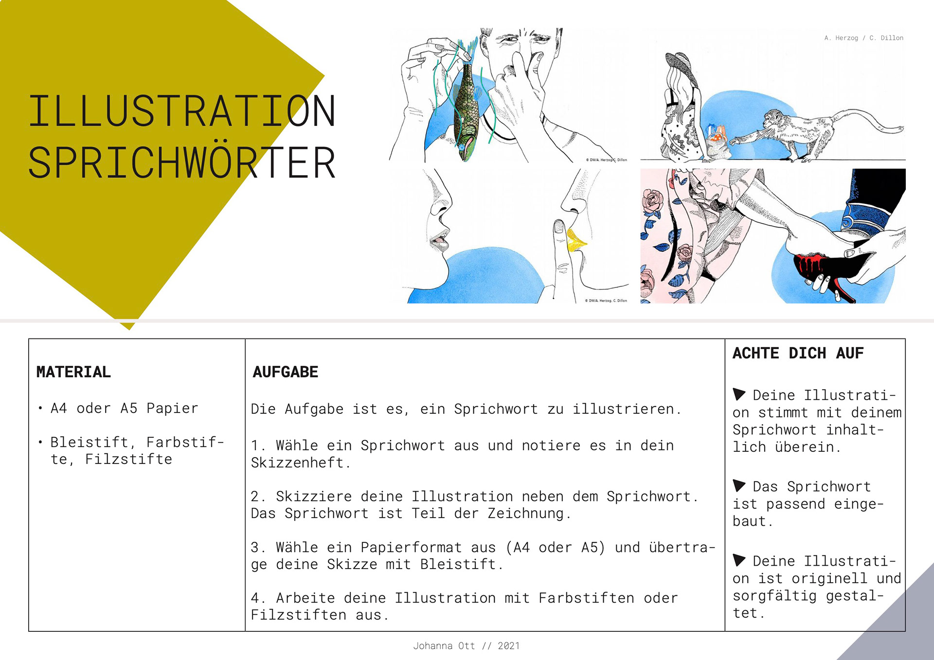 Bildnerisches Gestalten, Illustration, 2021
