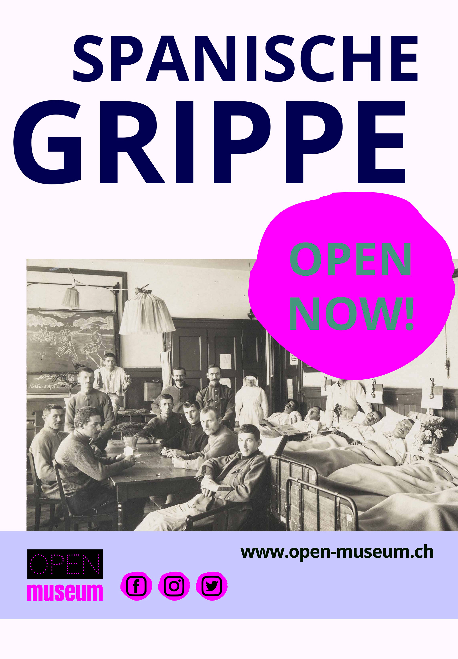Plakat Open Museum, Indesign, 2020