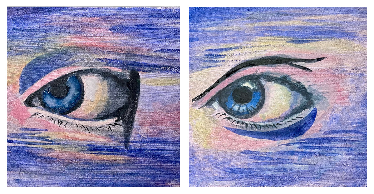 Acry, Aquarell auf Holz, 2025