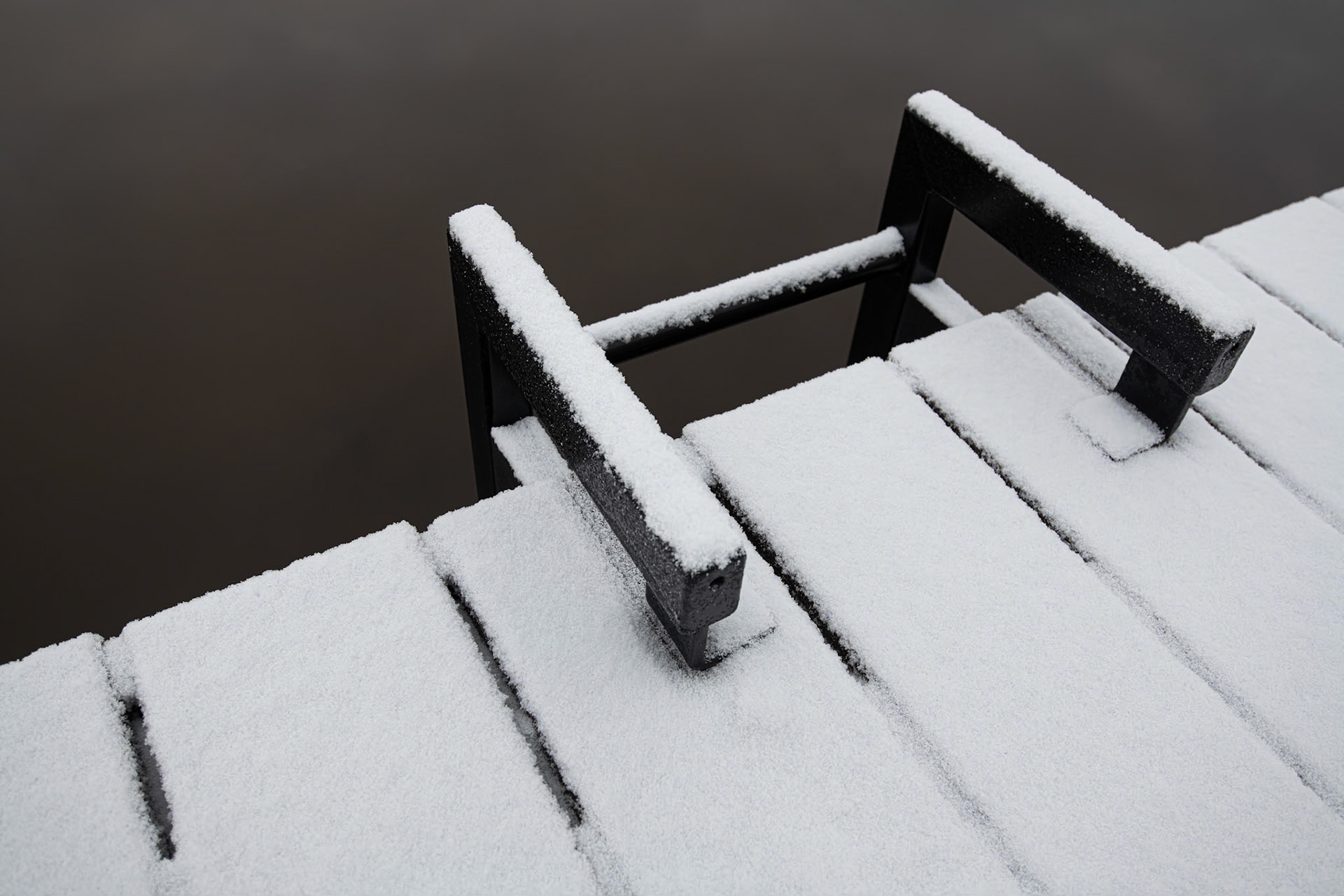 Reitdiep in de sneeuw