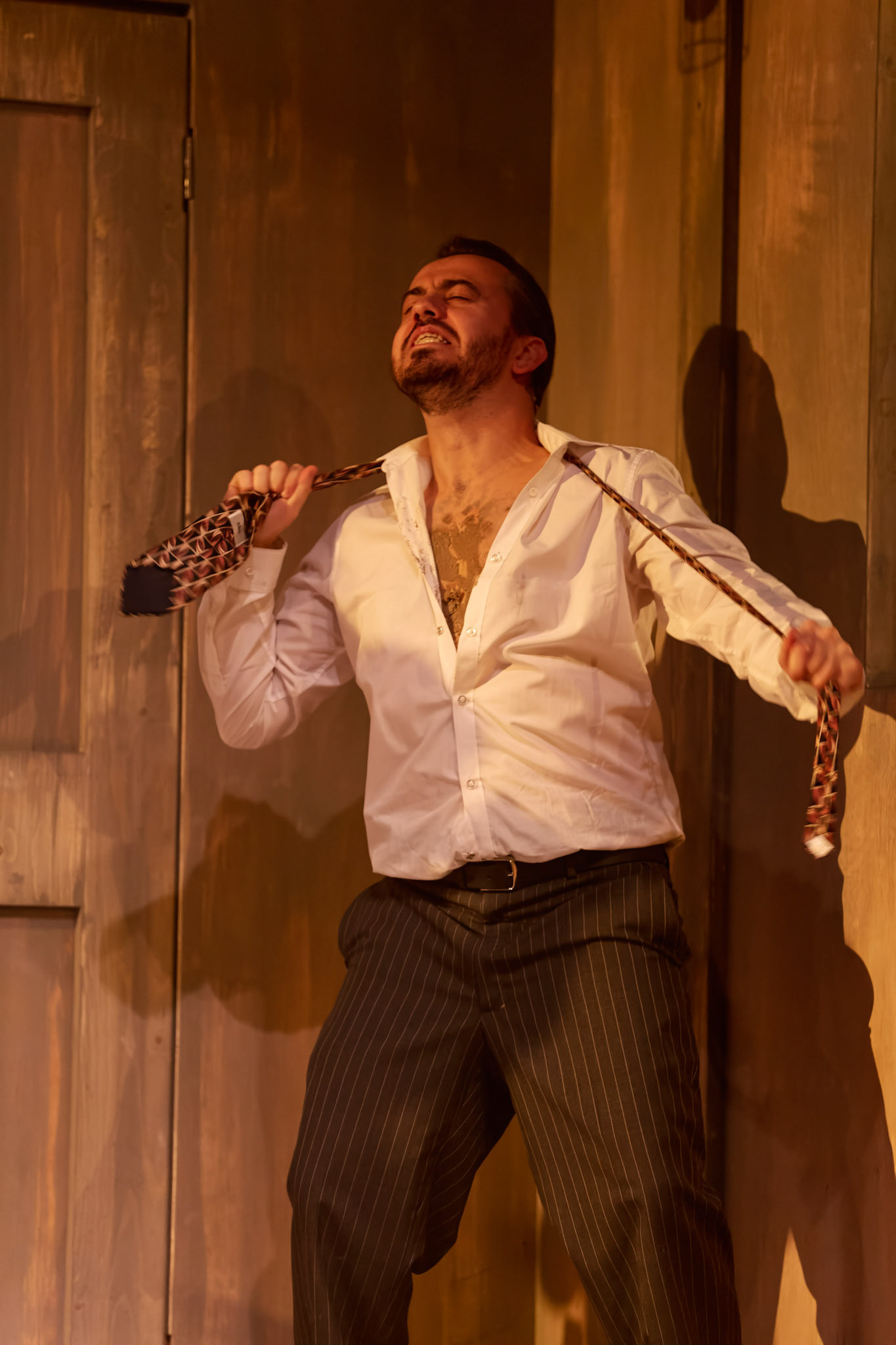 Rhinoseros by Theatr Genedlaethol Cymru.CastRhodri MeilirBethan Ellis OwenDafydd EmyrIoan GwynPriya HallEddie LaddGlyn PritchardVictoria PughCreative teamAuthor Eugène IonescoWelsh Adaptation Manon Steffan RosDirector Steffan DonnellySet and Costume Designer Cai Dyfan Lighting Designer Ceri James Sound Designer and Composer Dyfan Jones Voice Director Nia LynnMovement Director Catherine Alexander