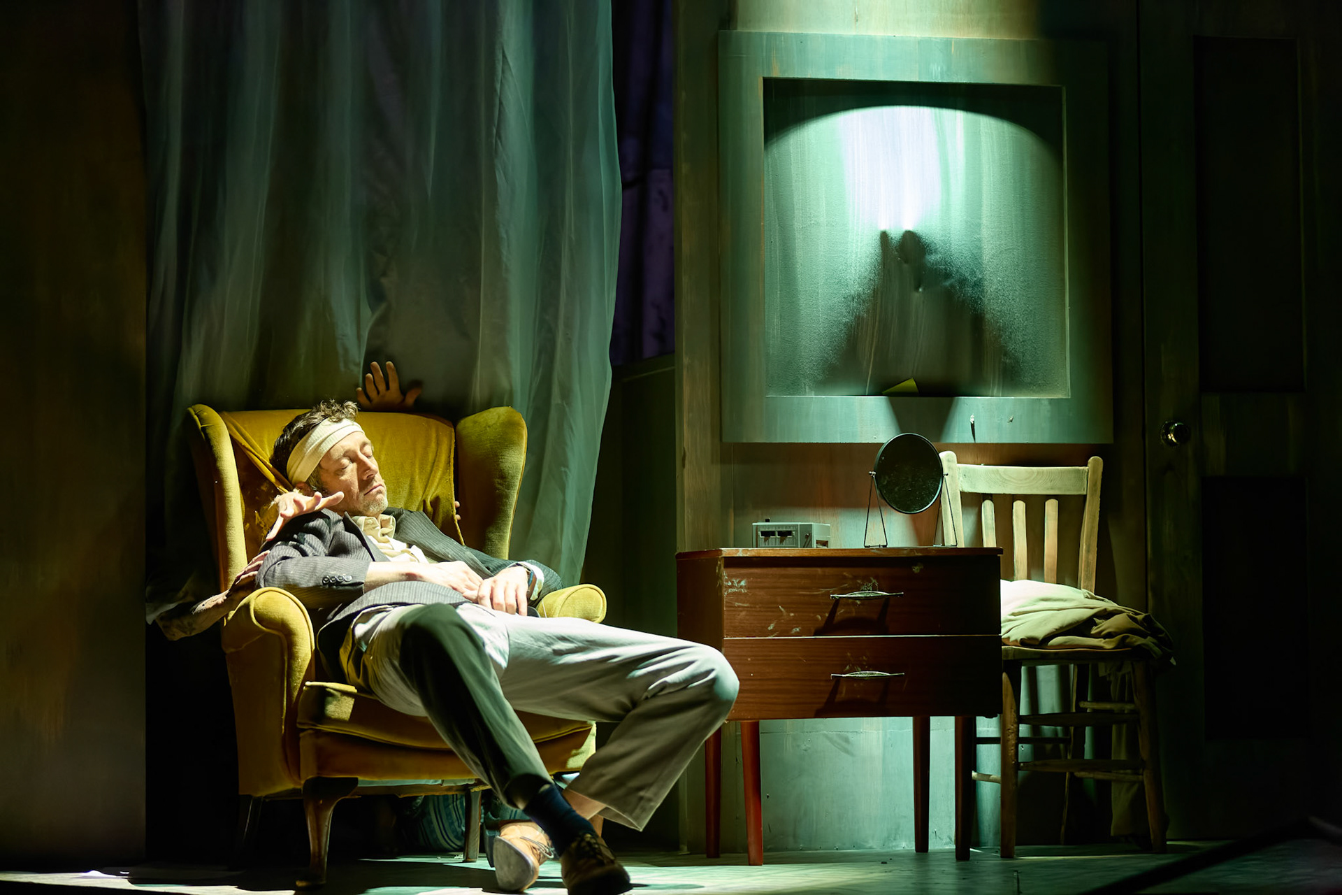 Rhinoseros by Theatr Genedlaethol Cymru.CastRhodri MeilirBethan Ellis OwenDafydd EmyrIoan GwynPriya HallEddie LaddGlyn PritchardVictoria PughCreative teamAuthor Eugène IonescoWelsh Adaptation Manon Steffan RosDirector Steffan DonnellySet and Costume Designer Cai Dyfan Lighting Designer Ceri James Sound Designer and Composer Dyfan Jones Voice Director Nia LynnMovement Director Catherine Alexander