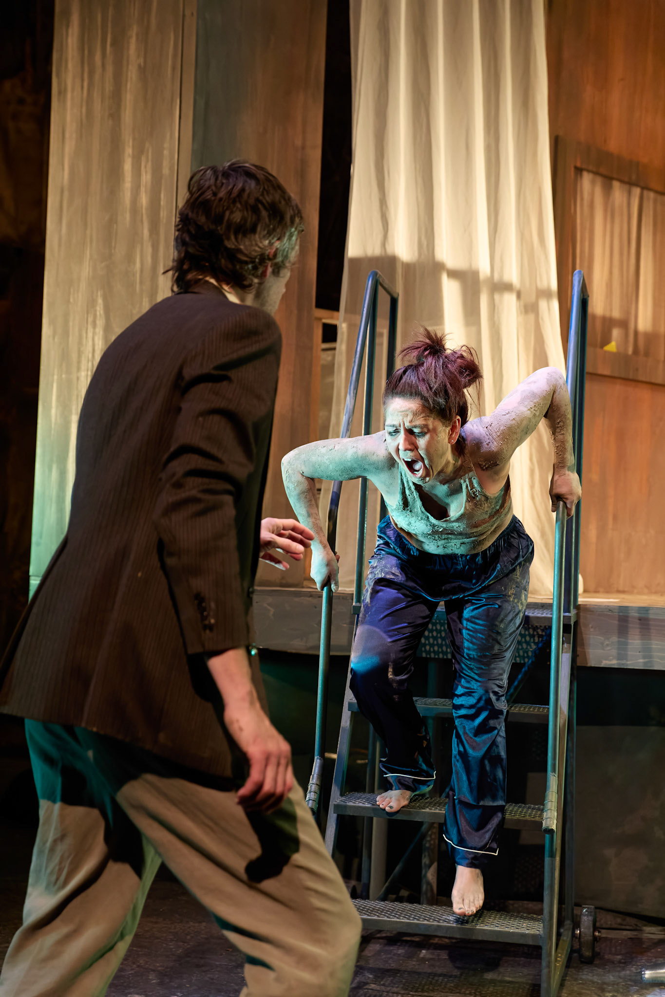 Rhinoseros by Theatr Genedlaethol Cymru.CastRhodri MeilirBethan Ellis OwenDafydd EmyrIoan GwynPriya HallEddie LaddGlyn PritchardVictoria PughCreative teamAuthor Eugène IonescoWelsh Adaptation Manon Steffan RosDirector Steffan DonnellySet and Costume Designer Cai Dyfan Lighting Designer Ceri James Sound Designer and Composer Dyfan Jones Voice Director Nia LynnMovement Director Catherine Alexander