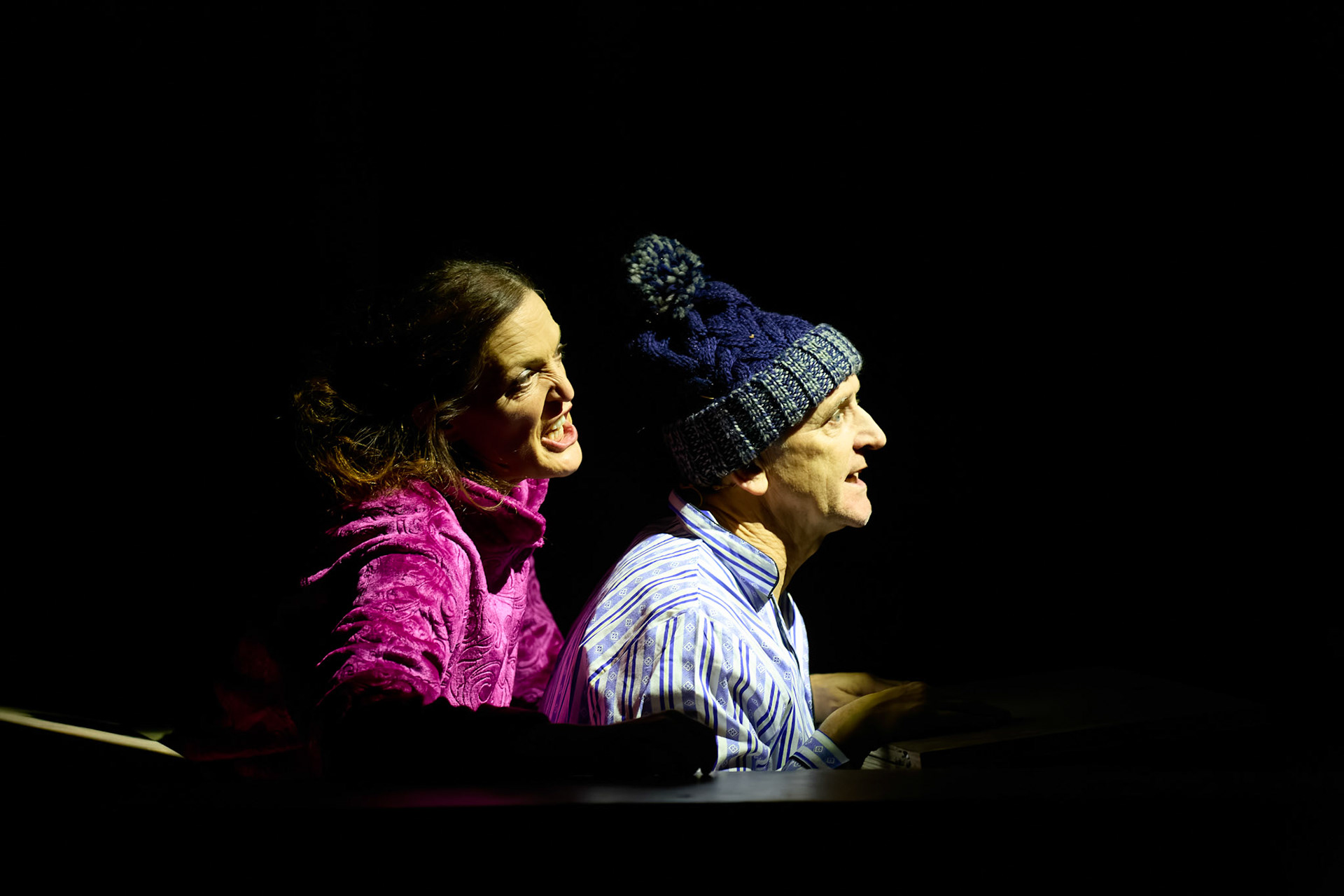 Rhinoseros by Theatr Genedlaethol Cymru.CastRhodri MeilirBethan Ellis OwenDafydd EmyrIoan GwynPriya HallEddie LaddGlyn PritchardVictoria PughCreative teamAuthor Eugène IonescoWelsh Adaptation Manon Steffan RosDirector Steffan DonnellySet and Costume Designer Cai Dyfan Lighting Designer Ceri James Sound Designer and Composer Dyfan Jones Voice Director Nia LynnMovement Director Catherine Alexander