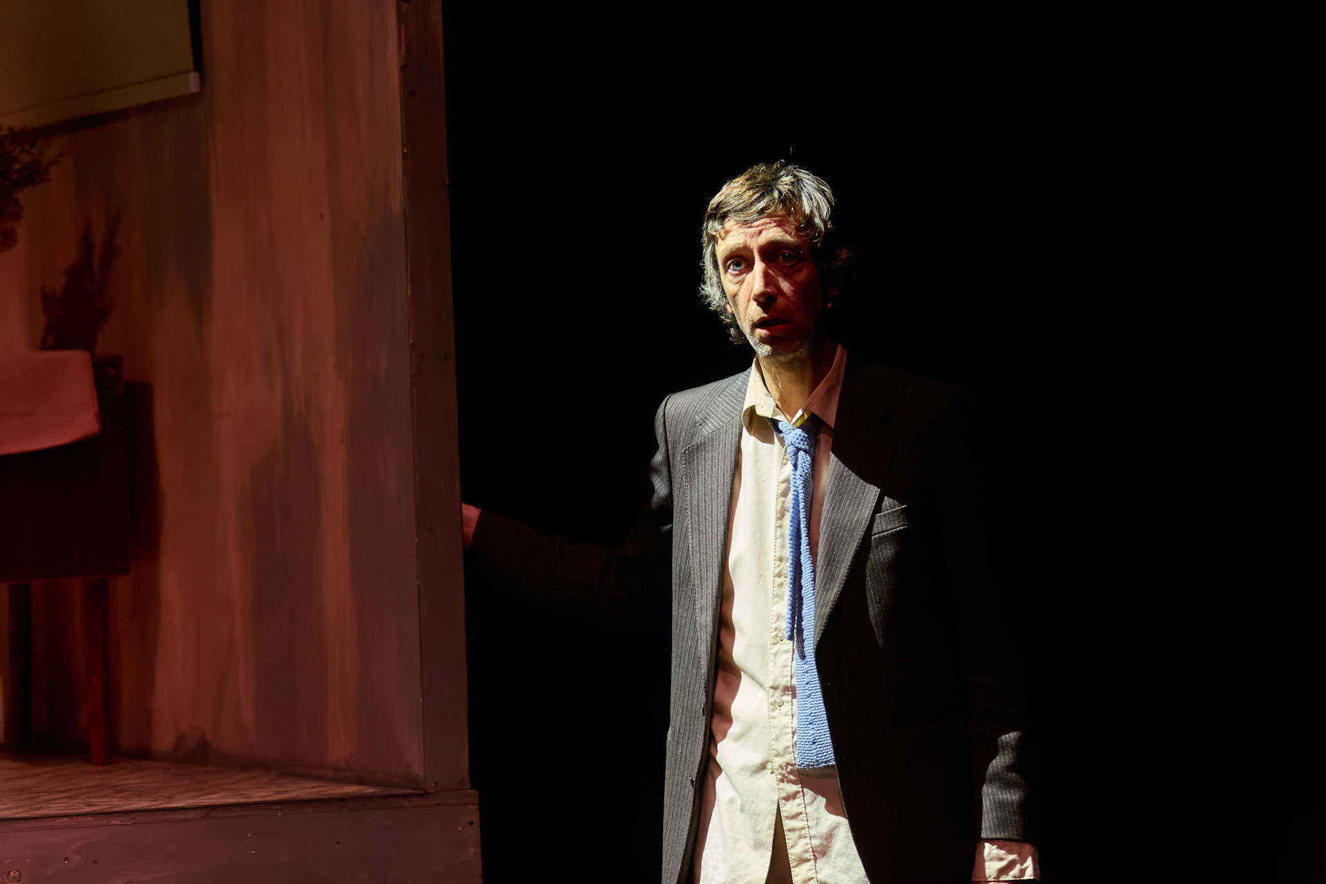 Rhinoseros by Theatr Genedlaethol Cymru.CastRhodri MeilirBethan Ellis OwenDafydd EmyrIoan GwynPriya HallEddie LaddGlyn PritchardVictoria PughCreative teamAuthor Eugène IonescoWelsh Adaptation Manon Steffan RosDirector Steffan DonnellySet and Costume Designer Cai Dyfan Lighting Designer Ceri James Sound Designer and Composer Dyfan Jones Voice Director Nia LynnMovement Director Catherine Alexander