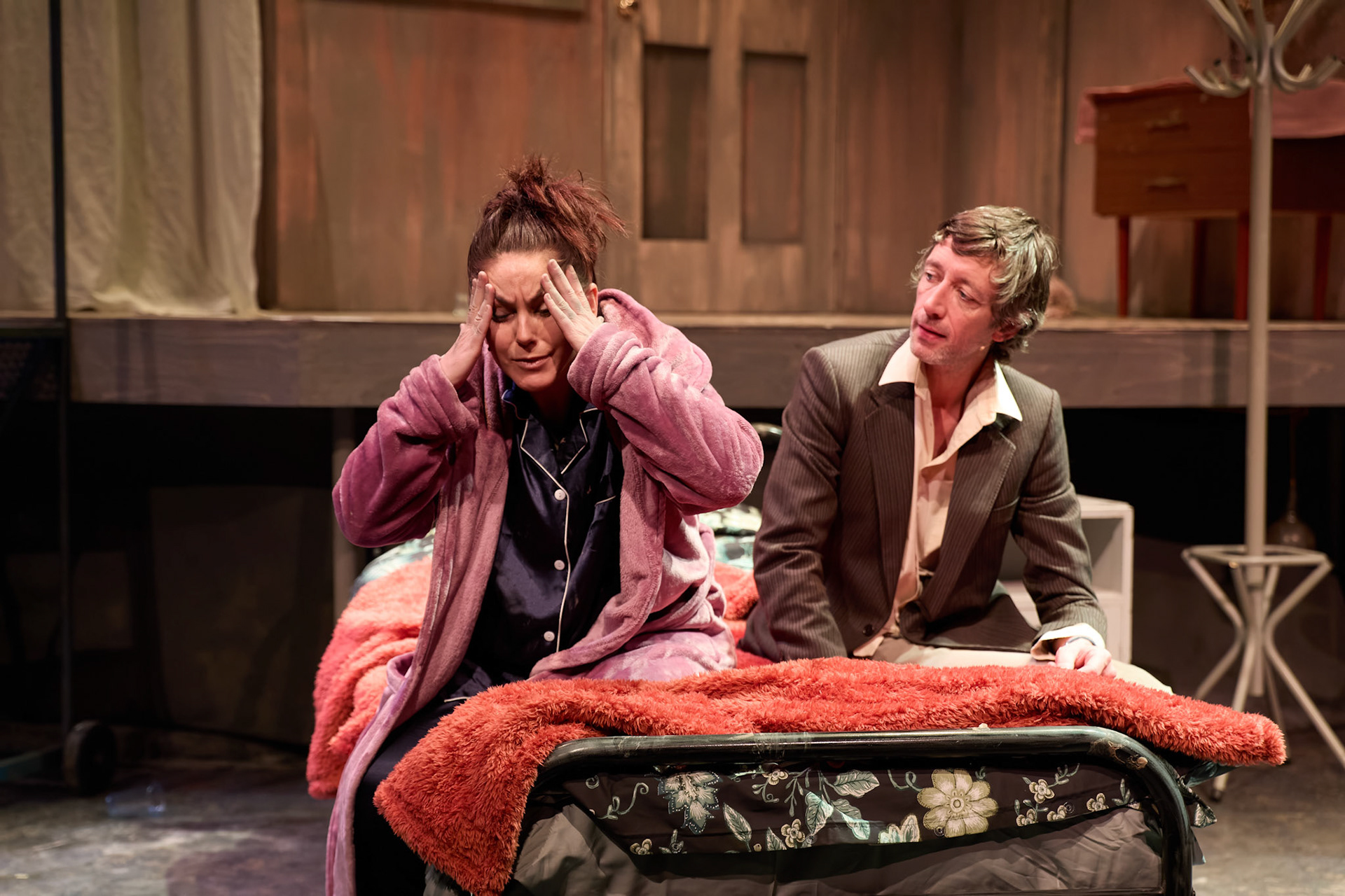 Rhinoseros by Theatr Genedlaethol Cymru.CastRhodri MeilirBethan Ellis OwenDafydd EmyrIoan GwynPriya HallEddie LaddGlyn PritchardVictoria PughCreative teamAuthor Eugène IonescoWelsh Adaptation Manon Steffan RosDirector Steffan DonnellySet and Costume Designer Cai Dyfan Lighting Designer Ceri James Sound Designer and Composer Dyfan Jones Voice Director Nia LynnMovement Director Catherine Alexander