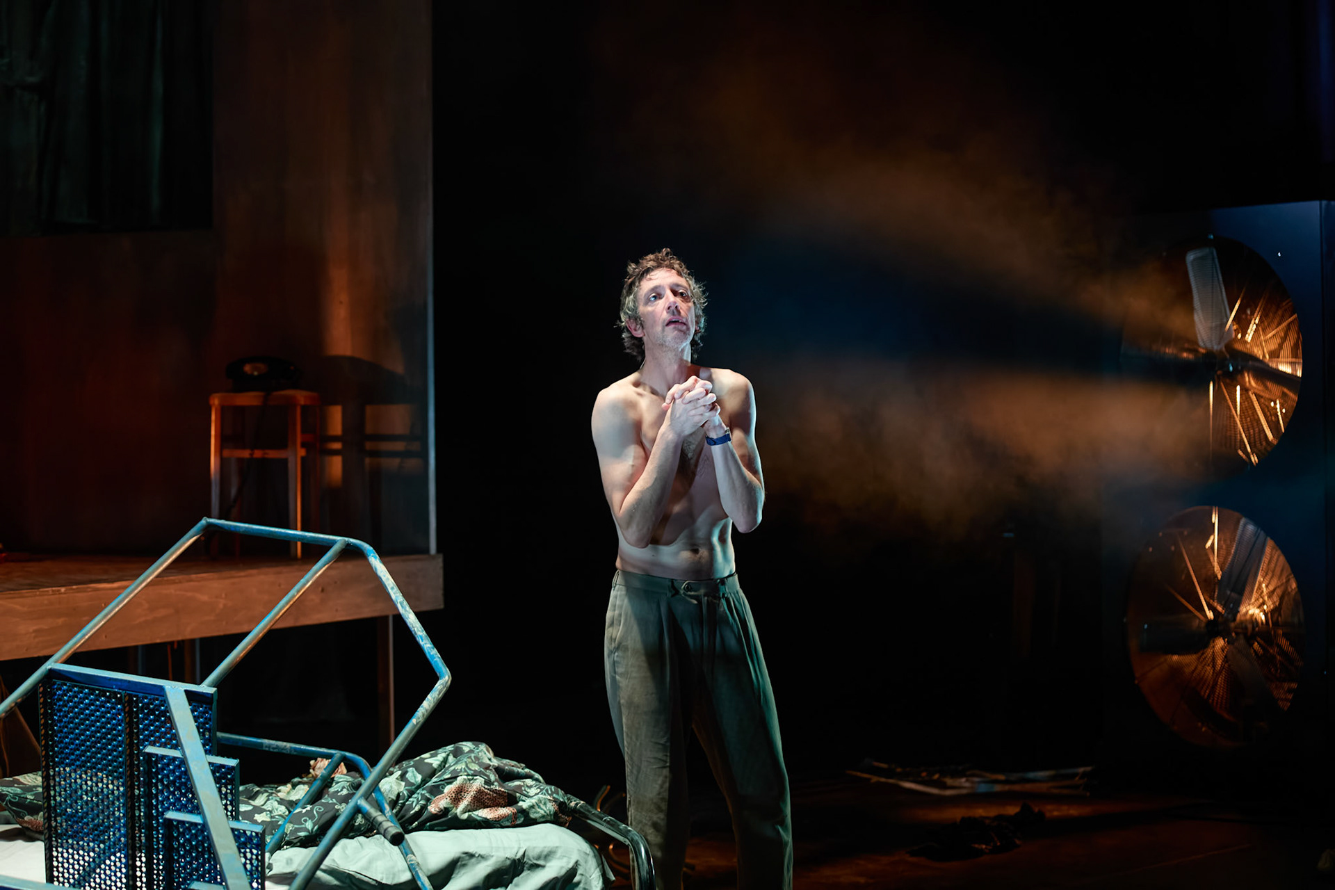 Rhinoseros by Theatr Genedlaethol Cymru.CastRhodri MeilirBethan Ellis OwenDafydd EmyrIoan GwynPriya HallEddie LaddGlyn PritchardVictoria PughCreative teamAuthor Eugène IonescoWelsh Adaptation Manon Steffan RosDirector Steffan DonnellySet and Costume Designer Cai Dyfan Lighting Designer Ceri James Sound Designer and Composer Dyfan Jones Voice Director Nia LynnMovement Director Catherine Alexander