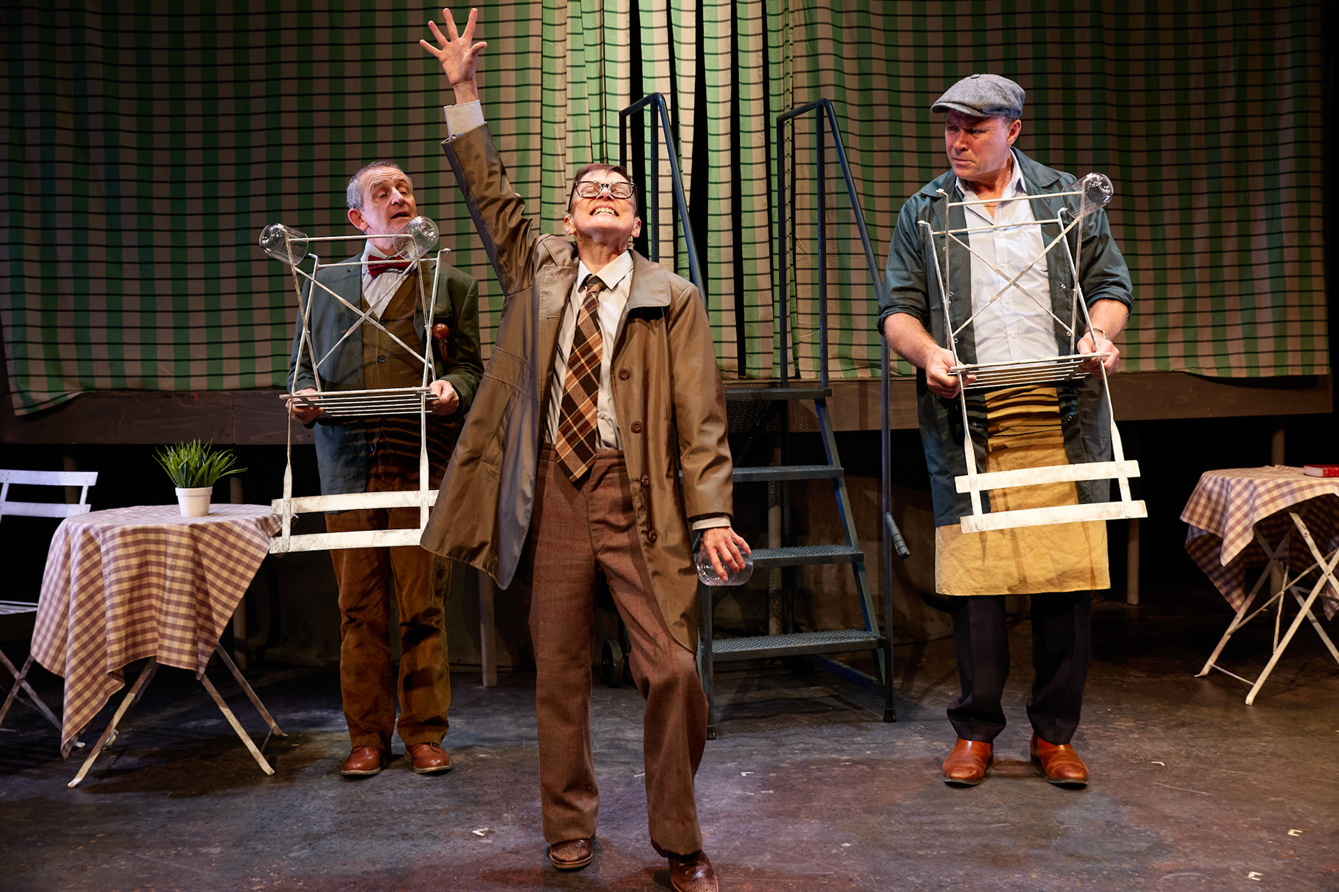 Rhinoseros by Theatr Genedlaethol Cymru.CastRhodri MeilirBethan Ellis OwenDafydd EmyrIoan GwynPriya HallEddie LaddGlyn PritchardVictoria PughCreative teamAuthor Eugène IonescoWelsh Adaptation Manon Steffan RosDirector Steffan DonnellySet and Costume Designer Cai Dyfan Lighting Designer Ceri James Sound Designer and Composer Dyfan Jones Voice Director Nia LynnMovement Director Catherine Alexander