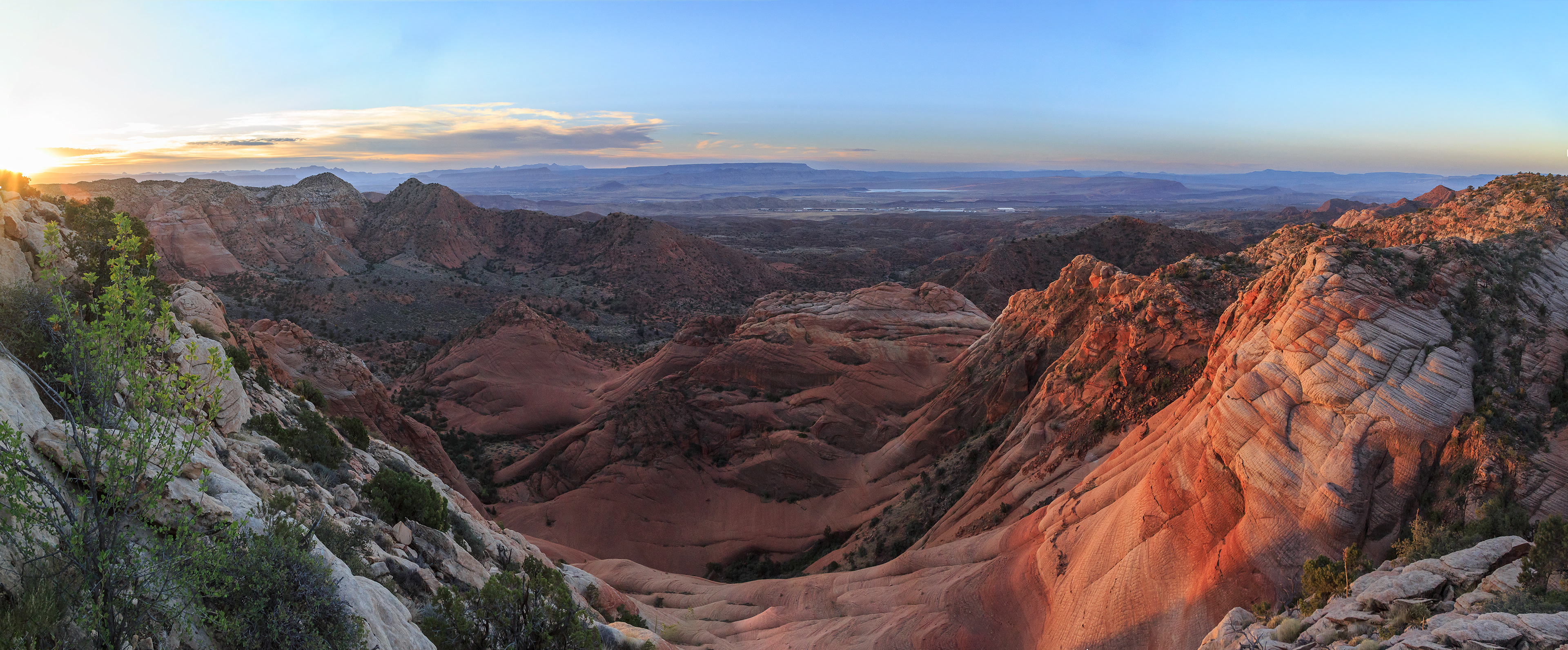 Panorama Red Cliffs Sunrise