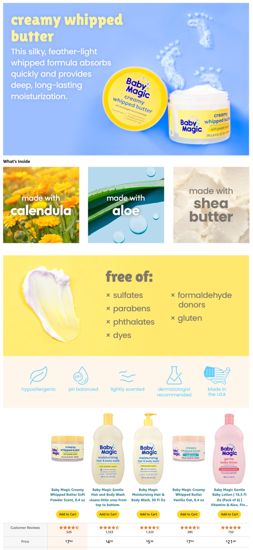 Soft Powder Whipped Butter Amazon A+ Content
