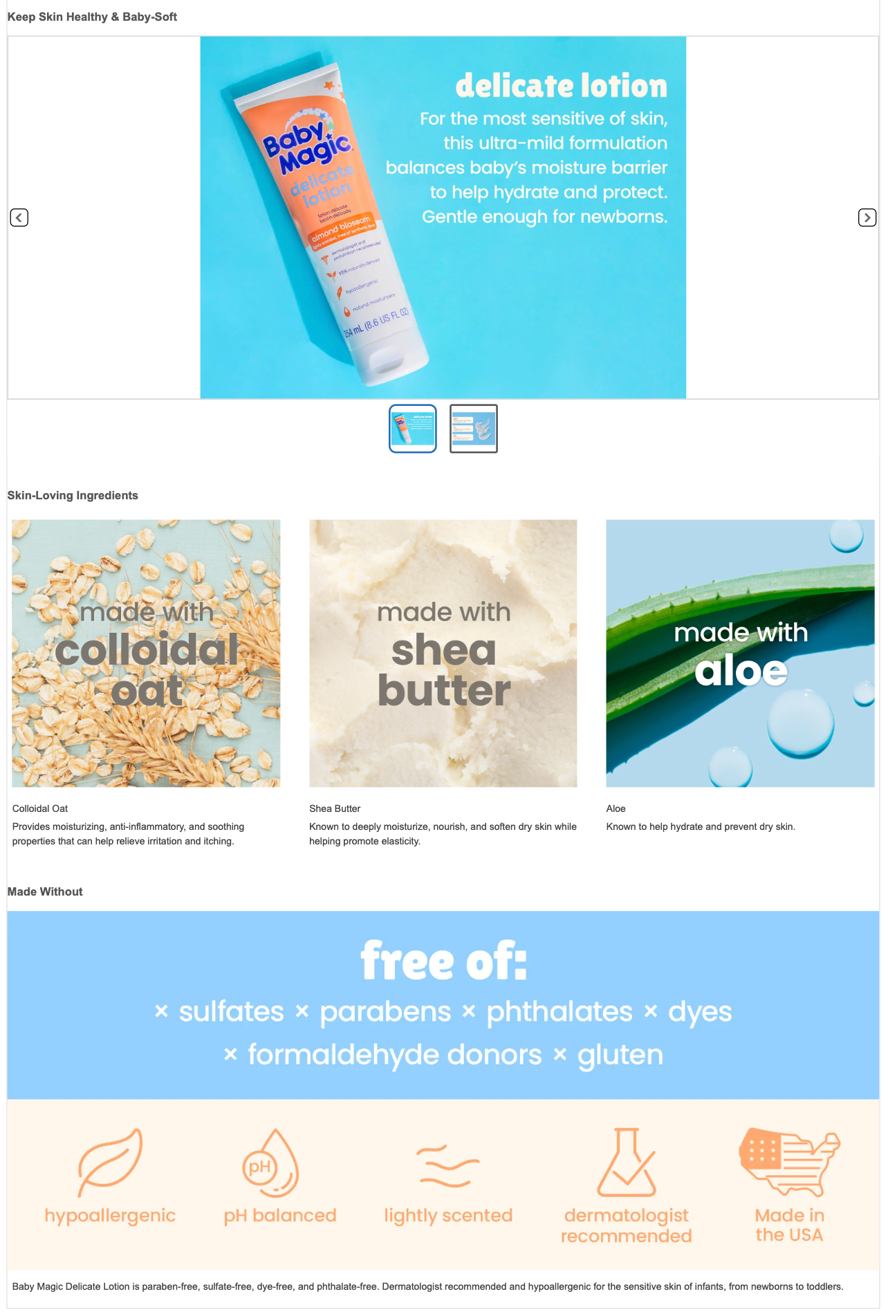Delicate Lotion Rich Media