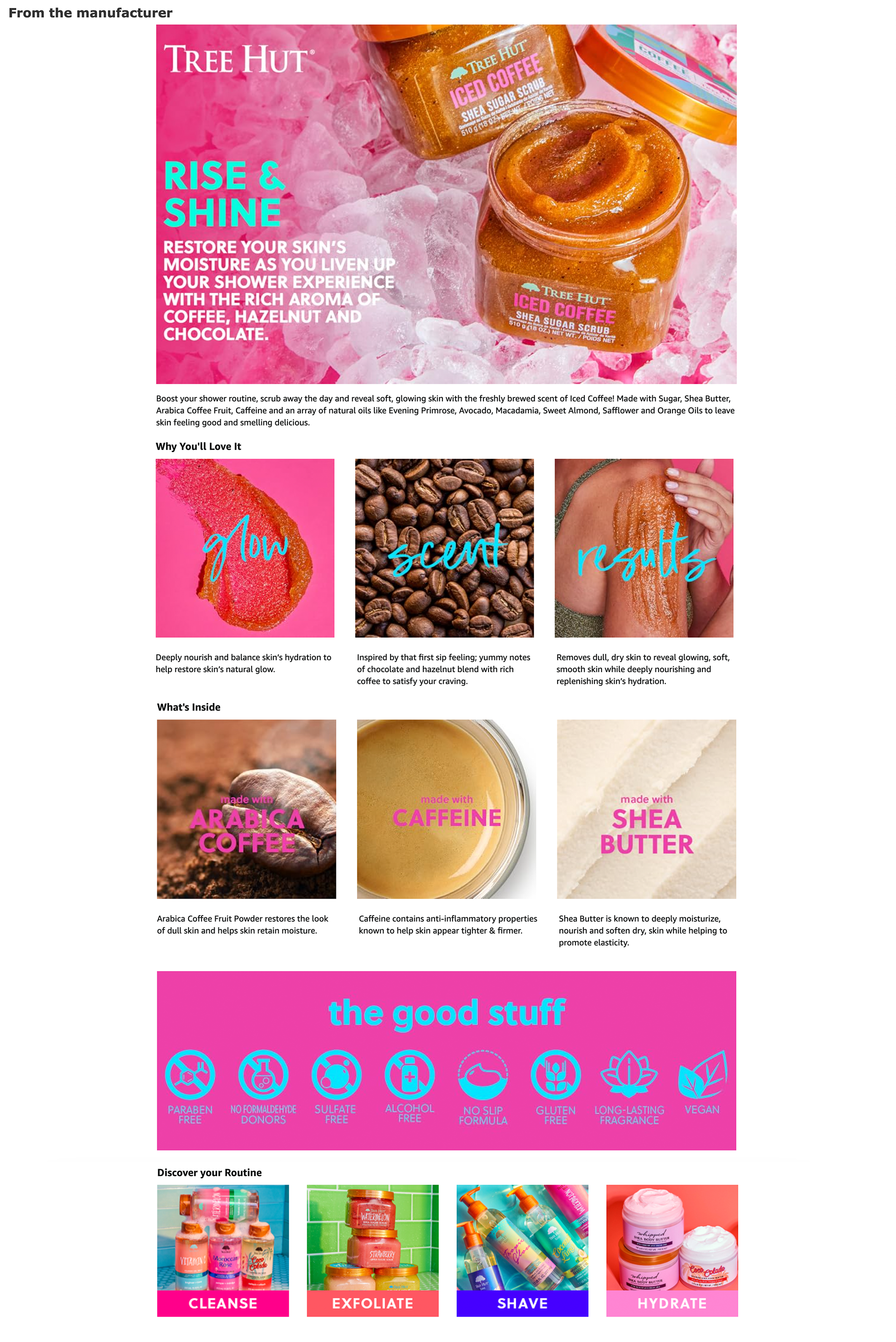 Iced Coffee Scrub A+ Content
