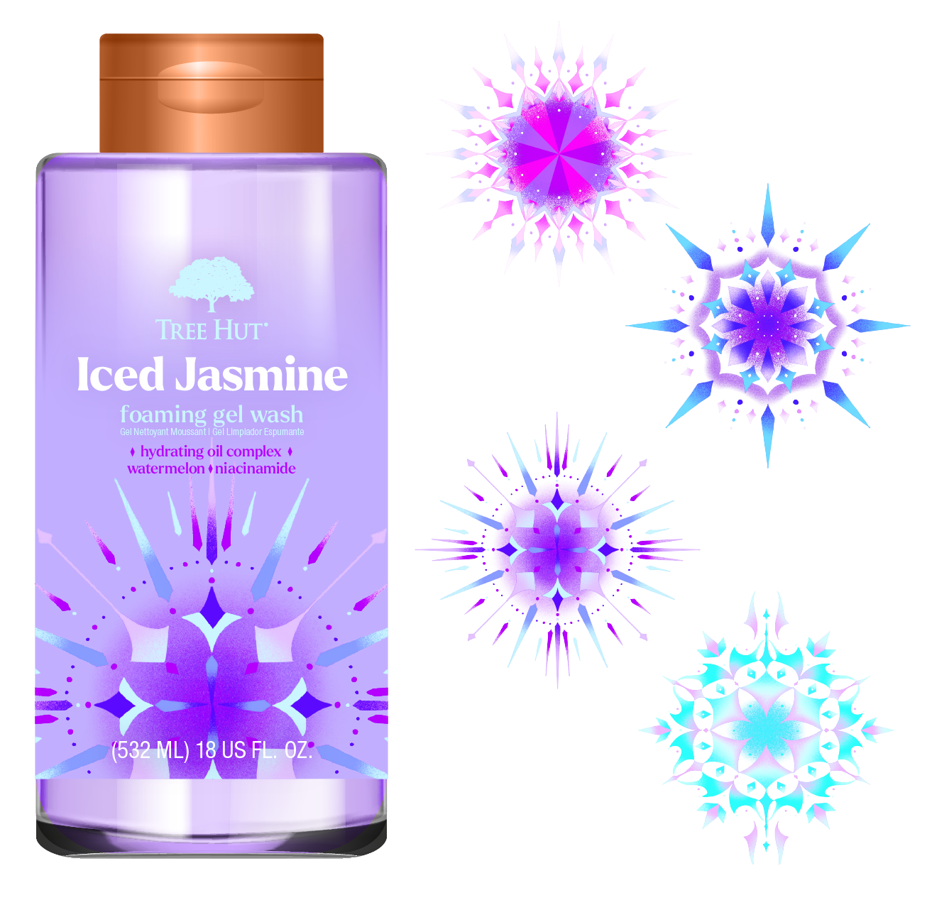 Holiday 25 Concepts with Custom Snowflake Illustrations
