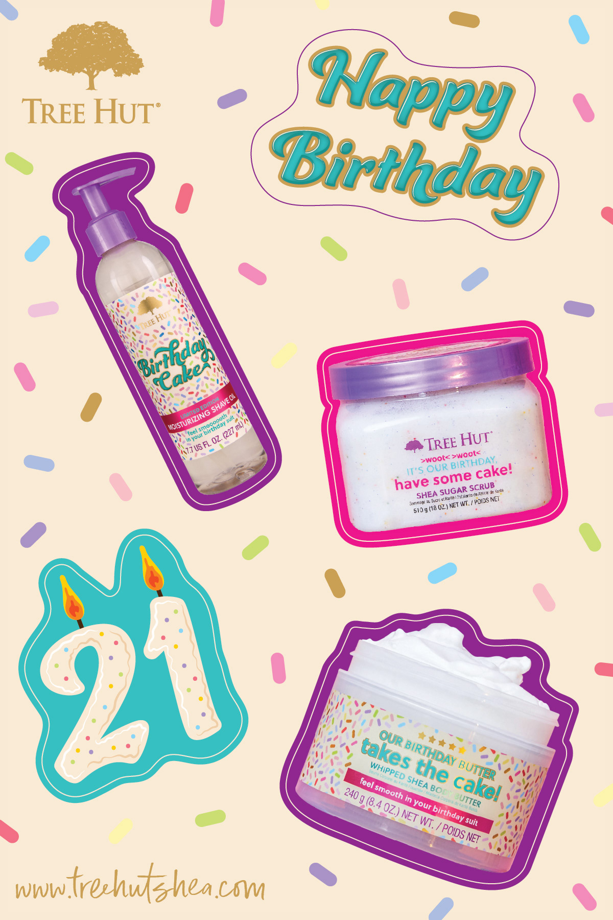 Birthday Cake Sticker Sheet