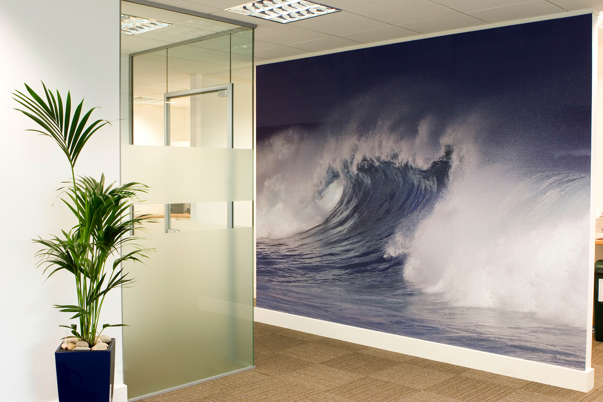 Print room wall graphic