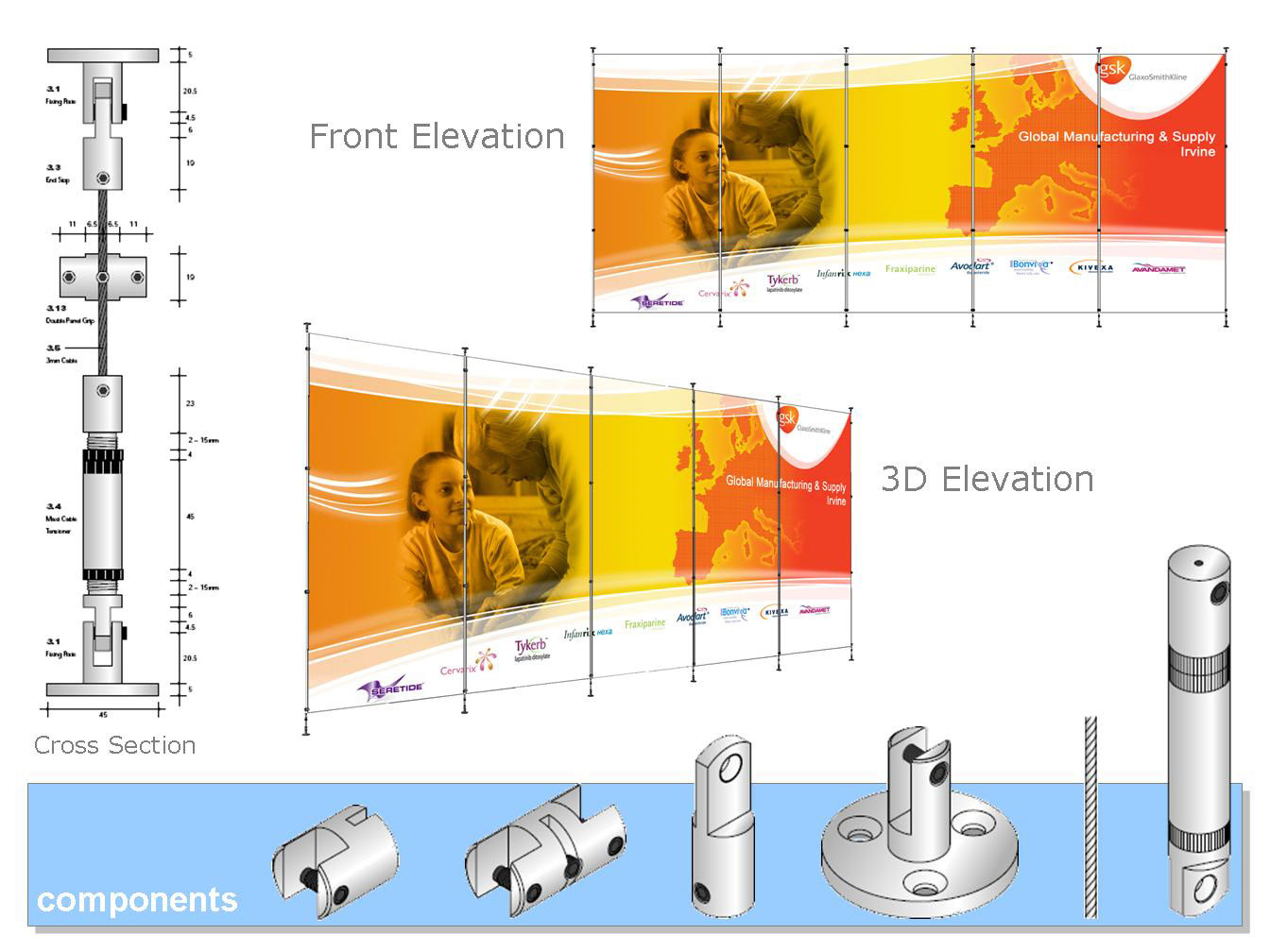 Design for how brand promotion graphic can be added to dividing panels