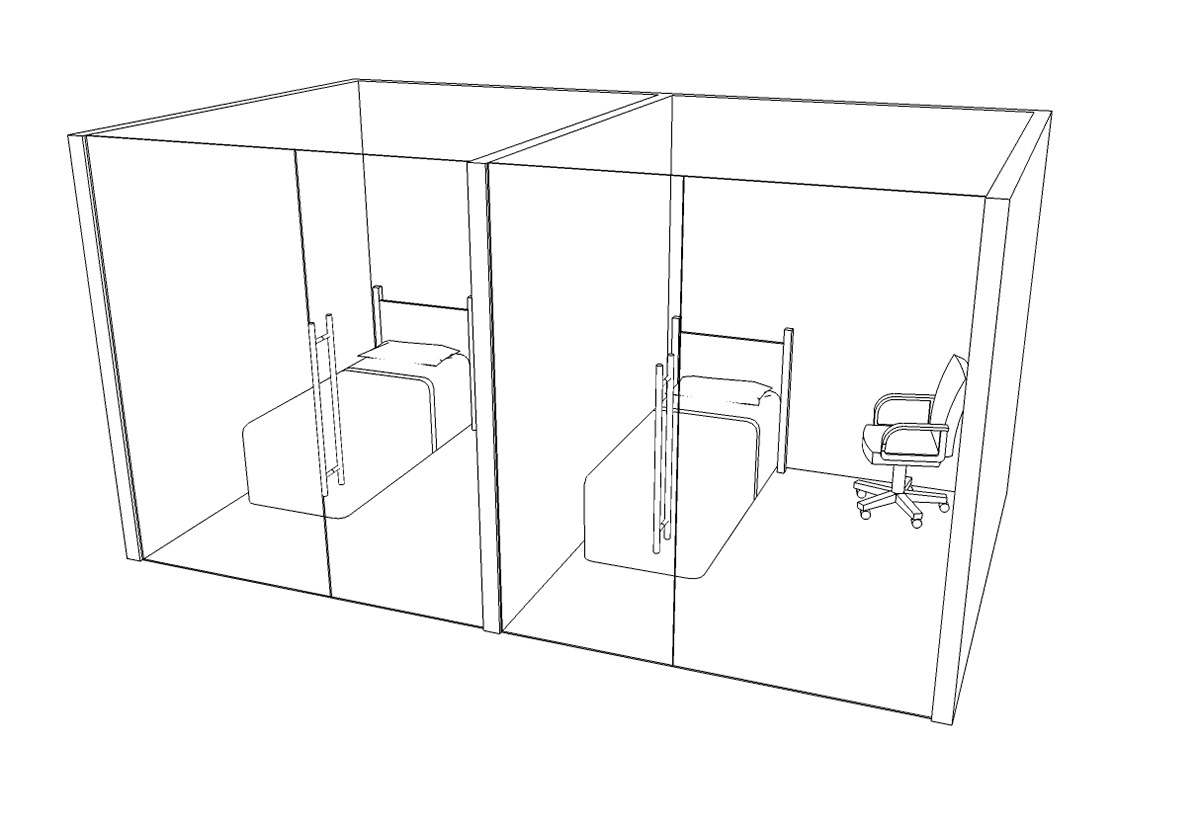 Sleep clinic rooms concept