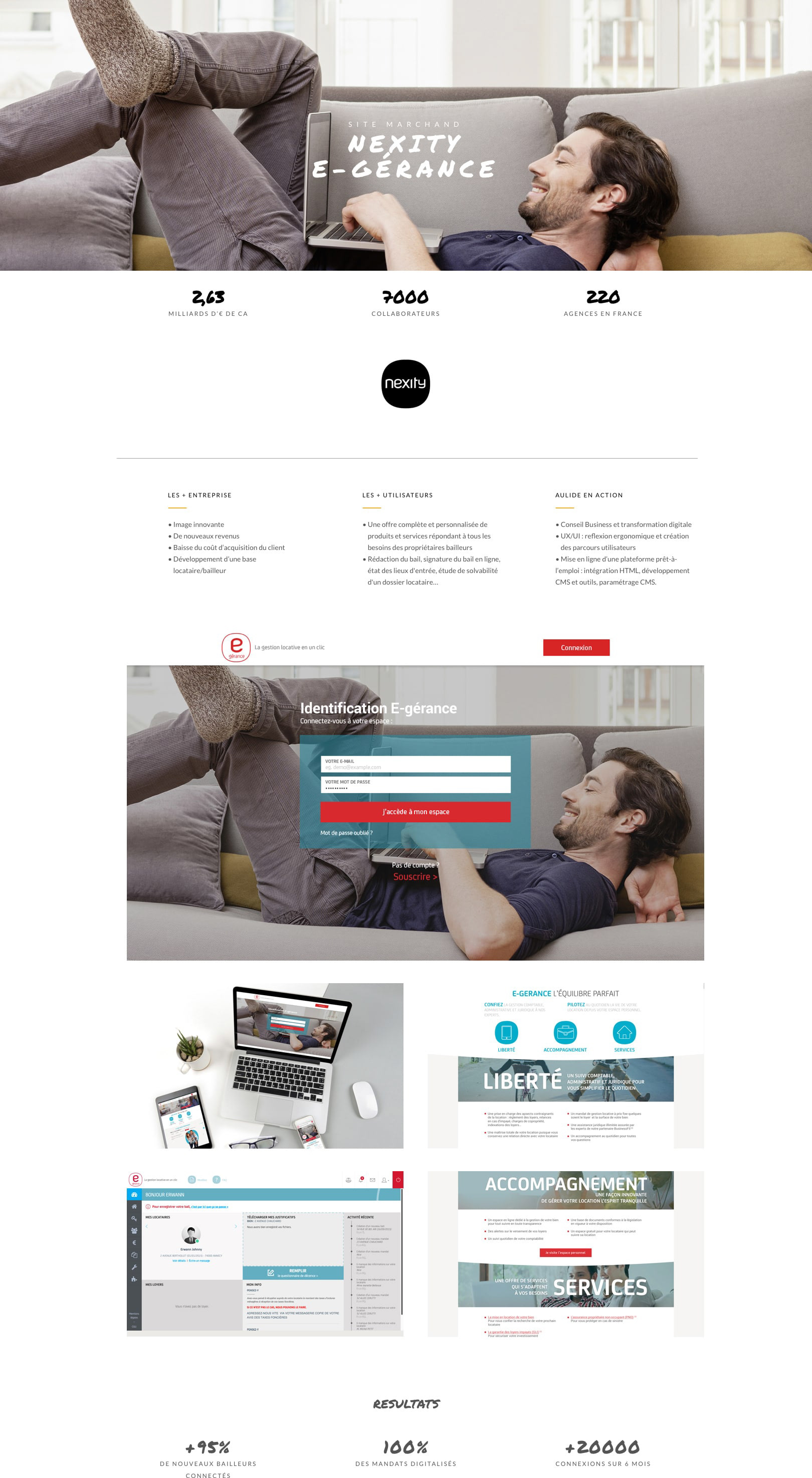 Nexity site Internet de gestion immobilière, Directeur de création