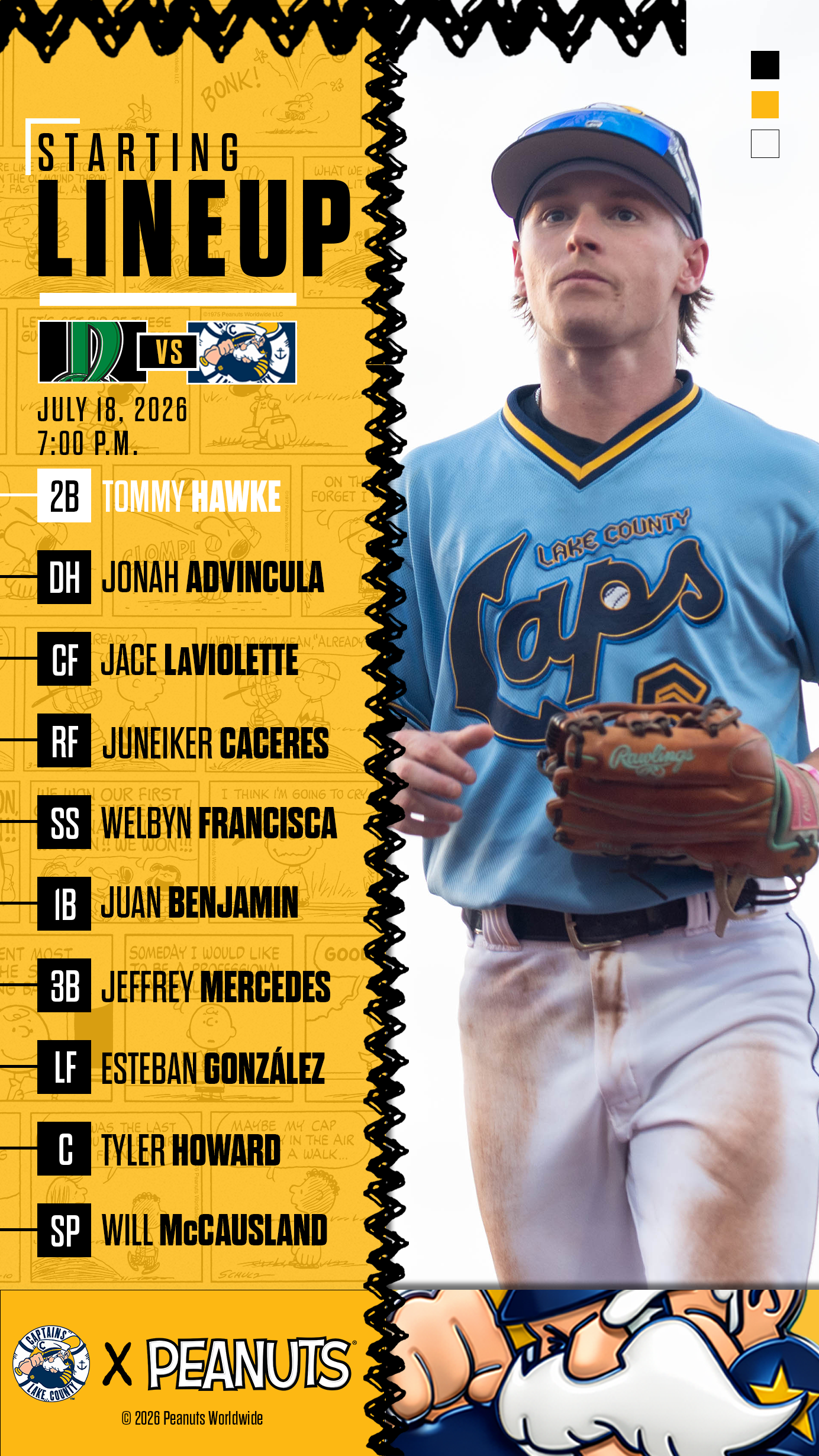 Peanuts themed Lineup