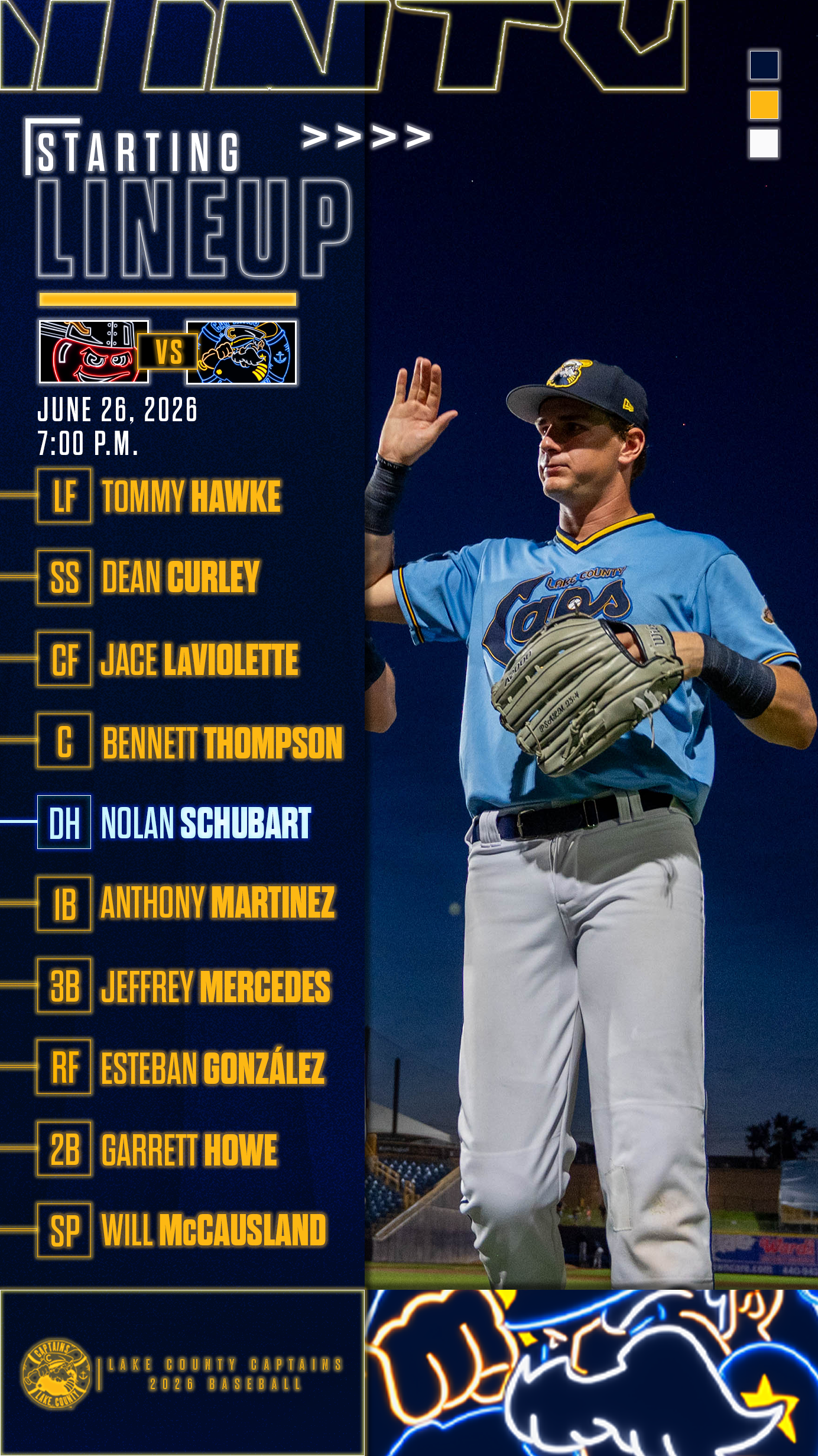 Glow Night themed Lineup