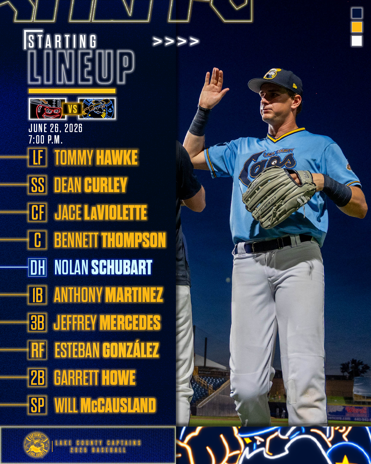 Glow Night themed Lineup
