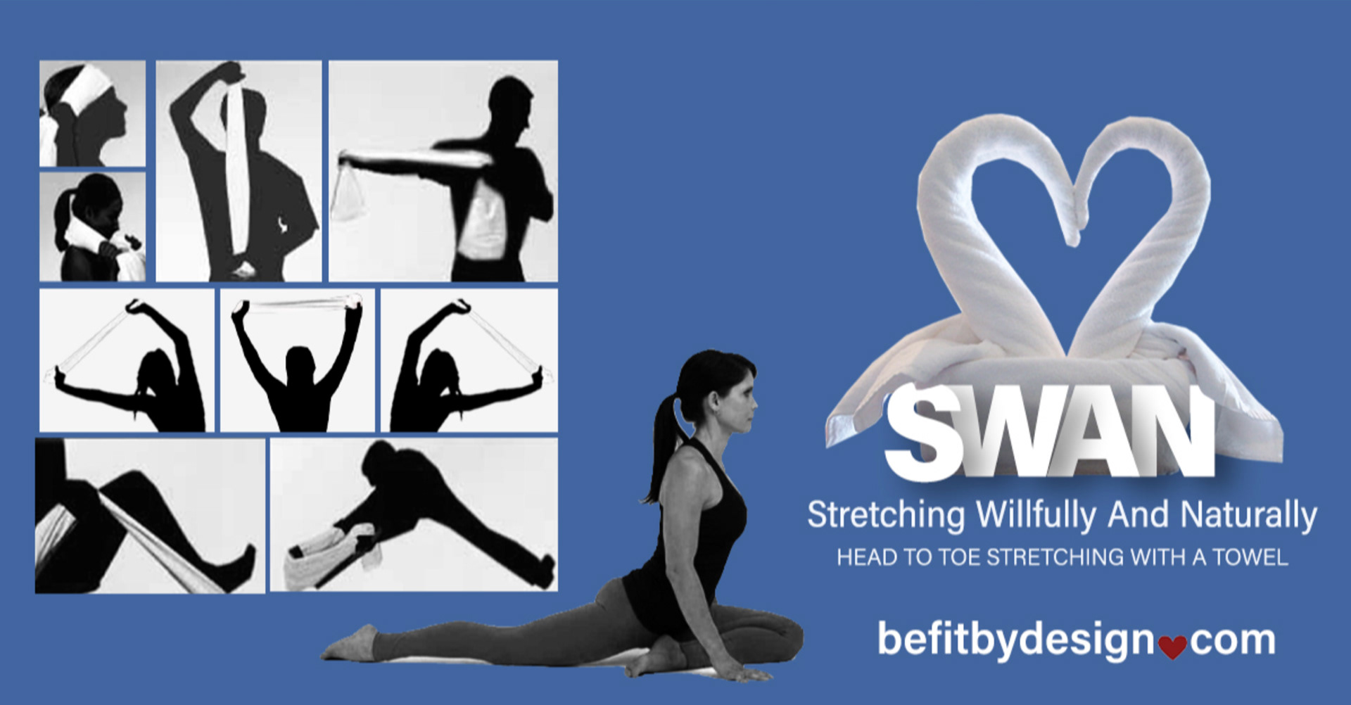 Stretching with towel